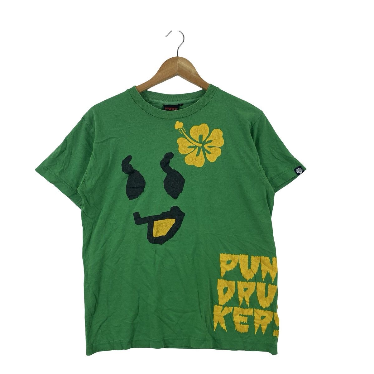 Other PUNK DRUNKERS Graphic Face Hibiscus Logo Streetwear Tee Size US M / EU 48-50 / 2 - 3 Thumbnail