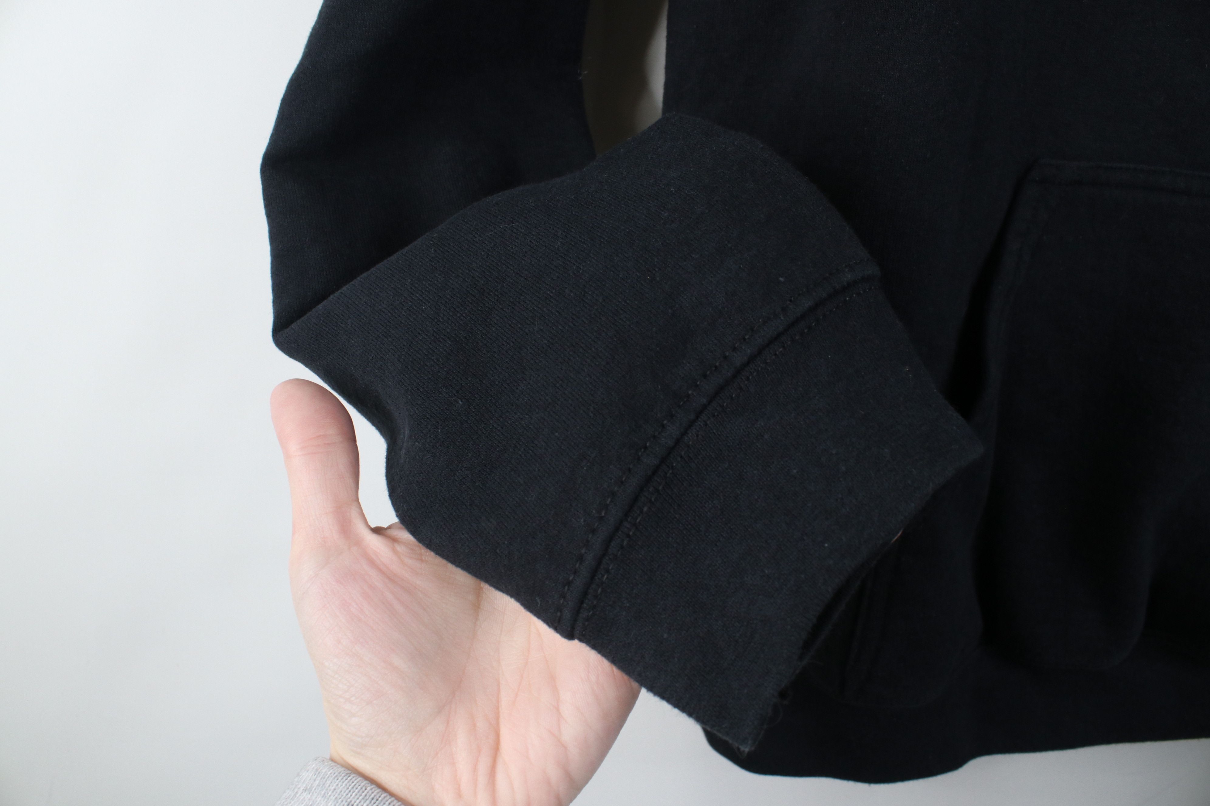 Vintage Vintage 90s Y2K Streetwear Blank Hoodie Sweatshirt Black Size M / US 6-8 / IT 42-44 - 8 Thumbnail