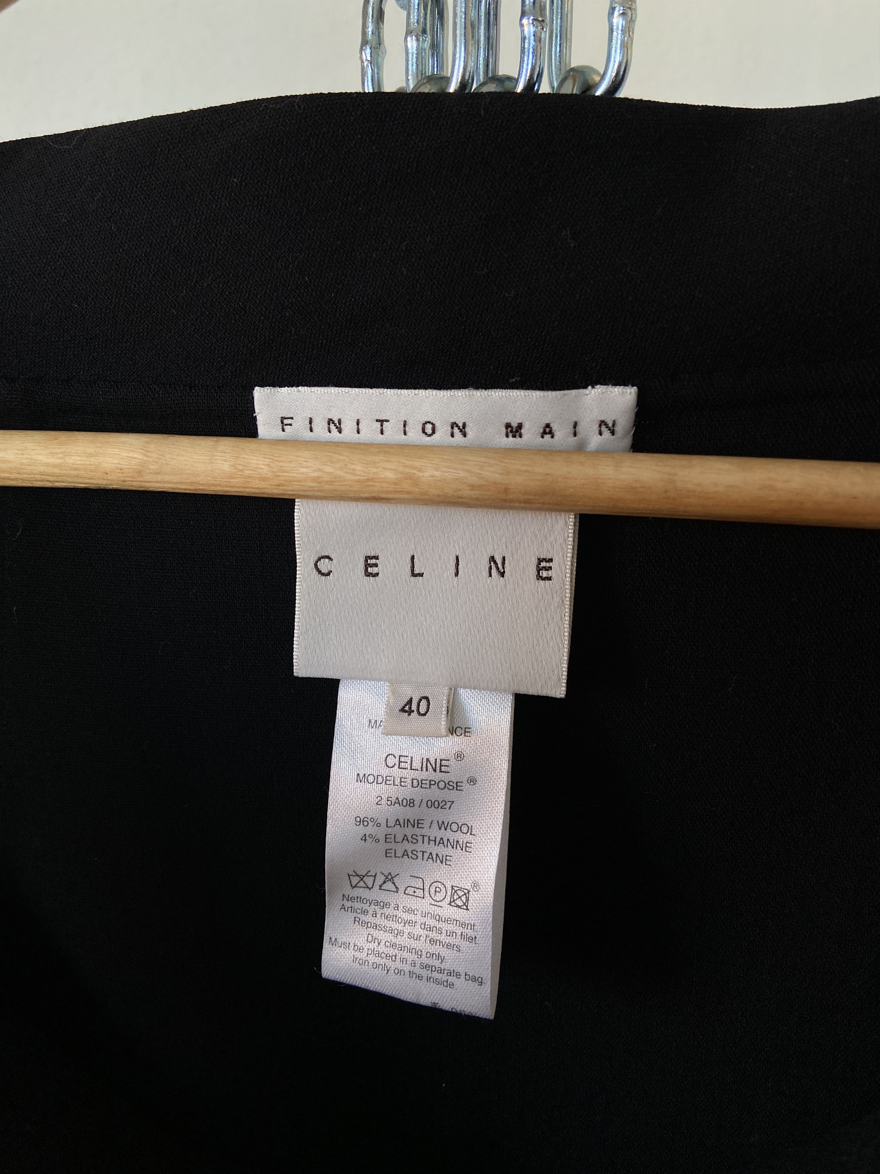 Celine Celine wool black blazer Size S / US 4 / IT 40 - 6 Thumbnail