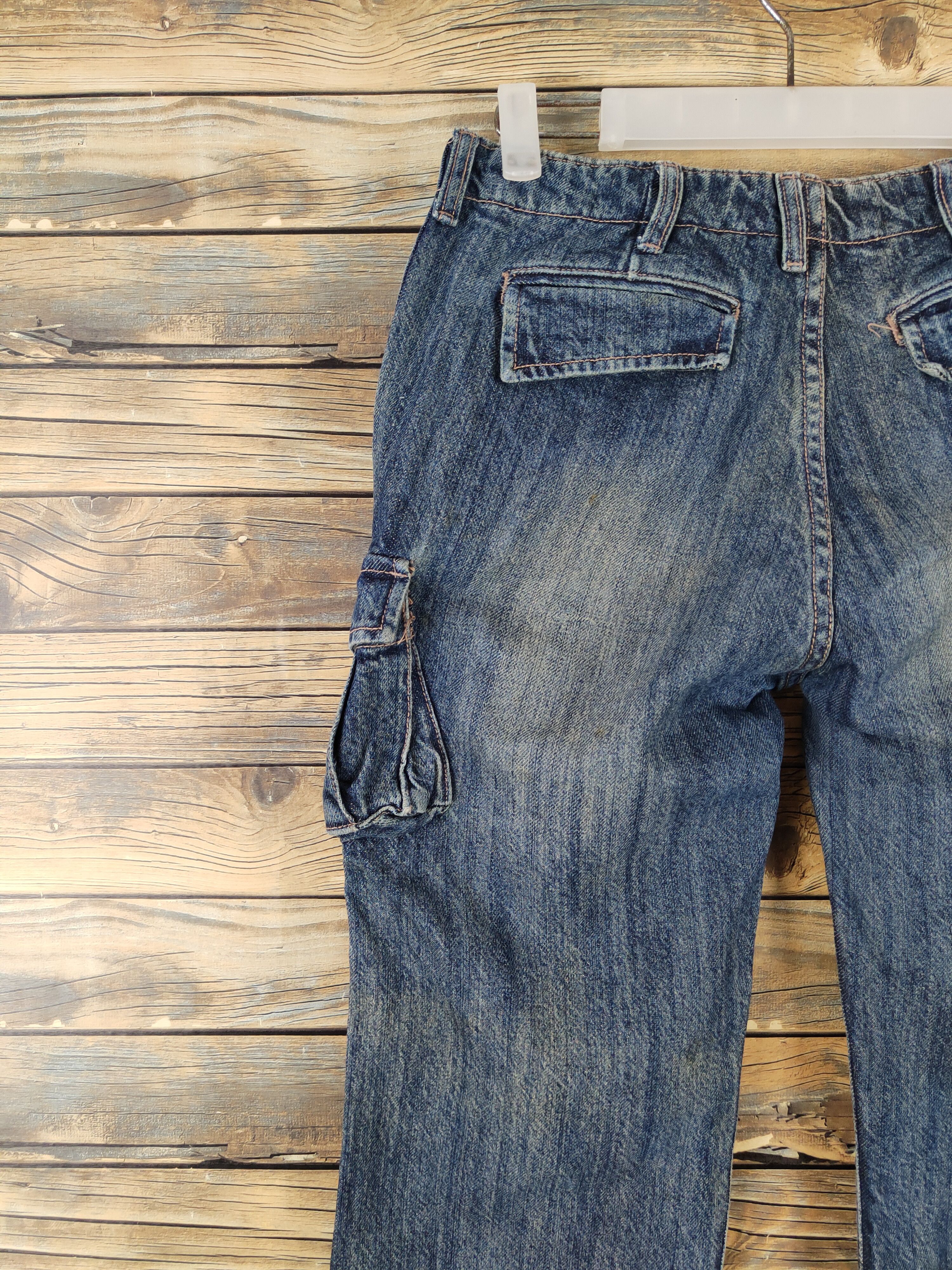 Japanese Brand DL Japan vintage Blue Distressed Ripped denim Jeans #191 Size US 28 / EU 44 - 8 Thumbnail