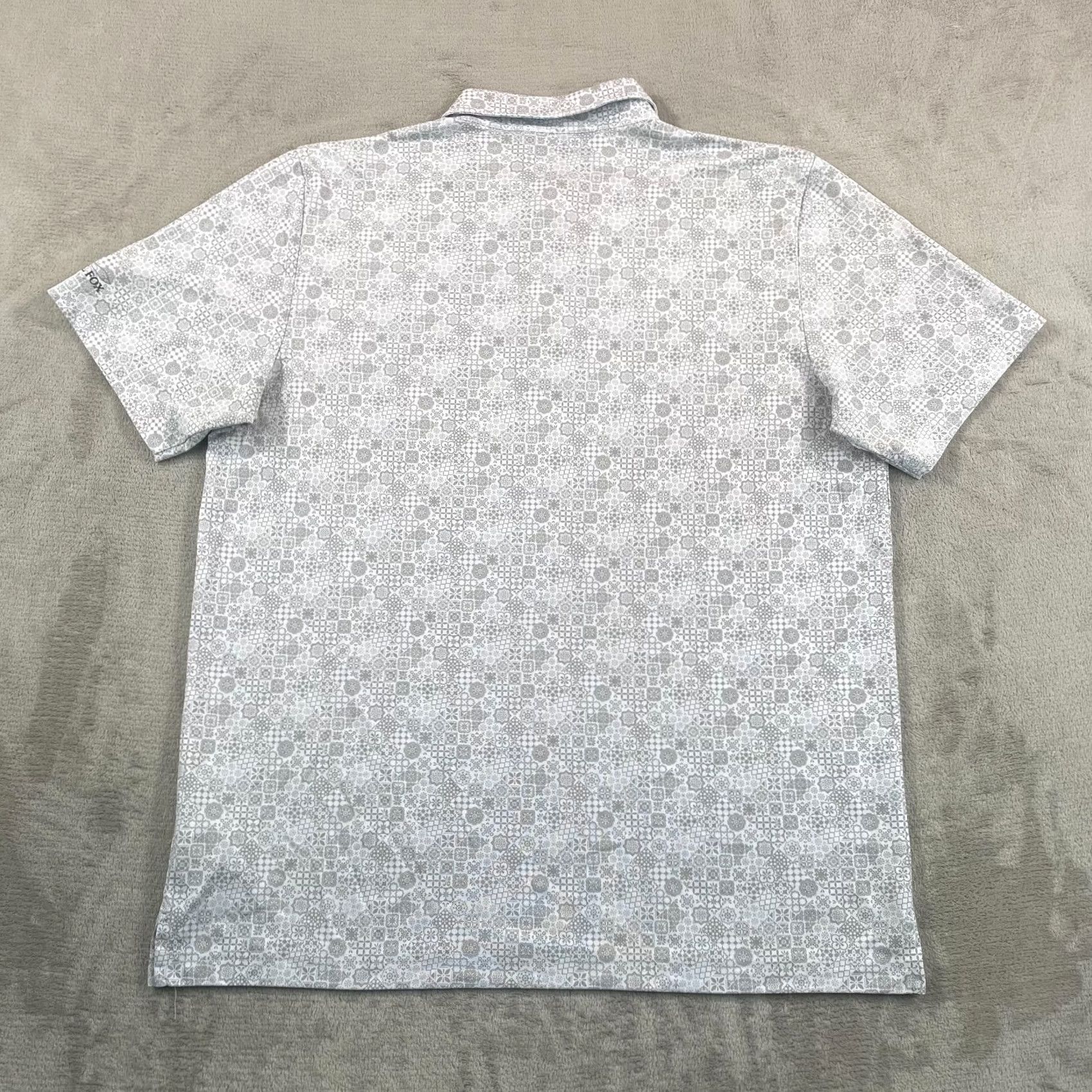 TravisMathew Travis Mathew Polo Shirt Men XL Gray Geometric Logo Short Sleeve Collared Button Polo NWOT Beach Golf Travel Casual Activewear Size US XL / EU 56 / 4 - 6 Thumbnail