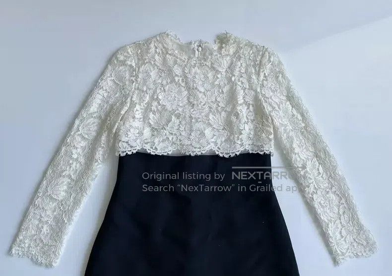 Valentino Valentino Black and white lace dress Size M / US 6-8 / IT 42-44 - 4 Thumbnail