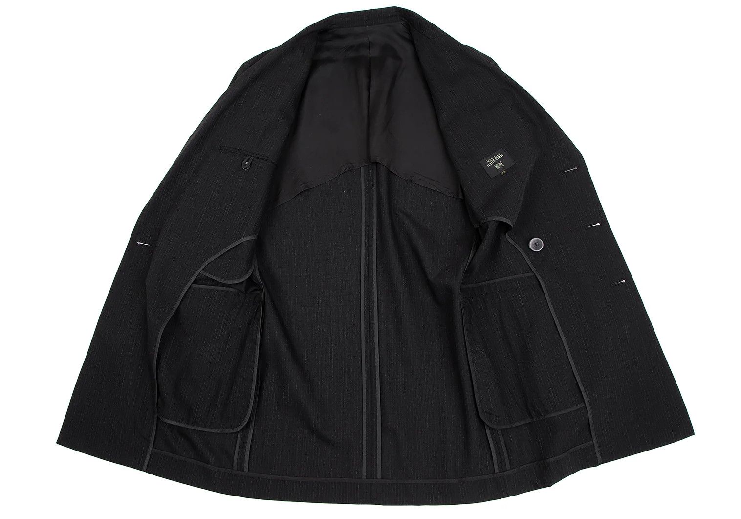 Jean Paul Gaultier Wool Chalk Stripe Double Jacket in Black, Size 48 Size US M / EU 48-50 / 2 - 13 Thumbnail