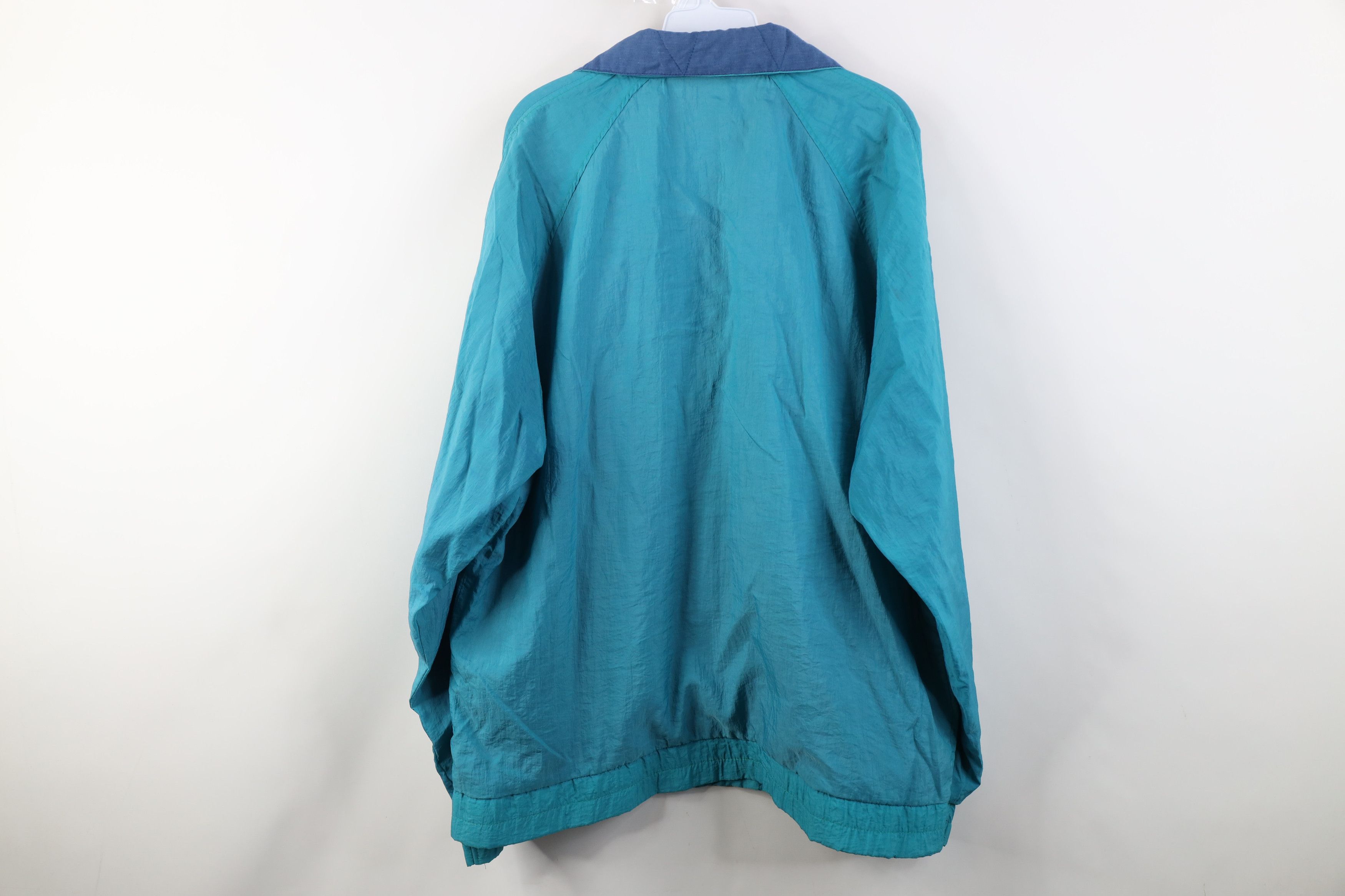 Vintage Vintage 90s Streetwear Packable Windbreaker Jacket Teal Size US XL / EU 56 / 4 - 13 Thumbnail