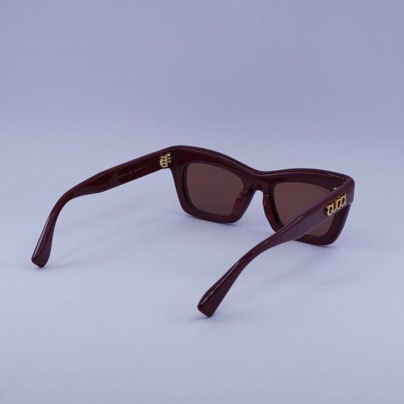 Gucci Gucci GG1773SA 002 Sunglasses Burgundy Cay Eye Frame Size ONE SIZE - 11 Thumbnail