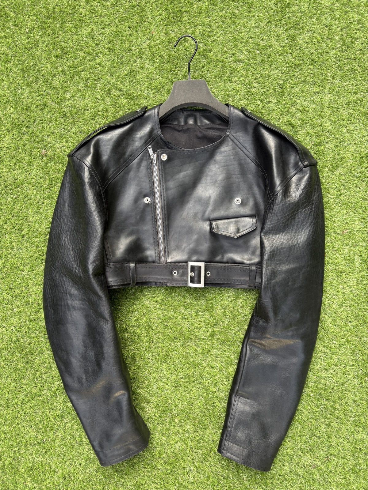 Rick Owens Rick Owens Micro Biker Jacket Size S / US 4 / IT 40 - 1 Thumbnail