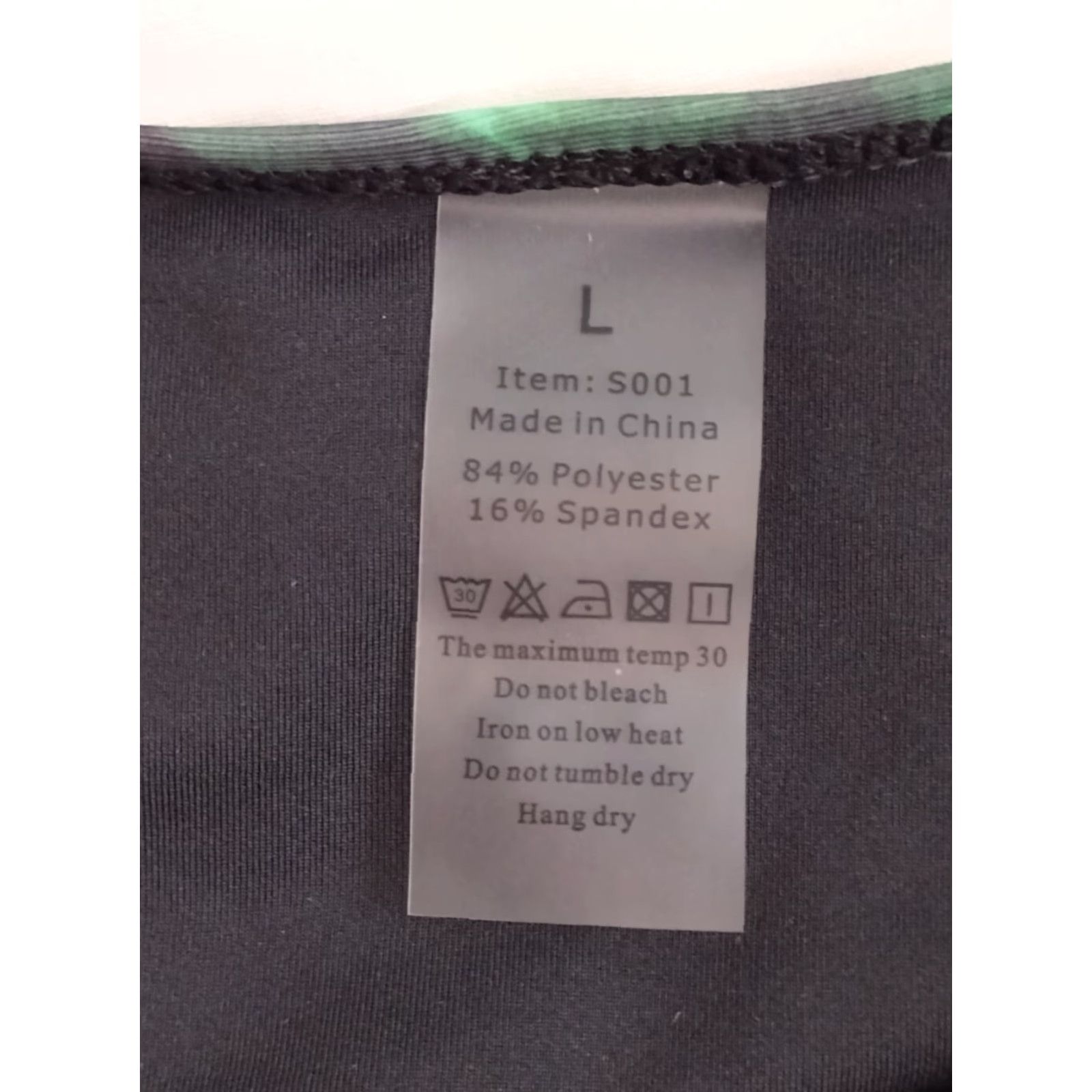Swims Unbranded Green Black Leaf Print Swim Bikini Bottom L Shape Women's Size 36" / US 14 / IT 50 - 5 Thumbnail