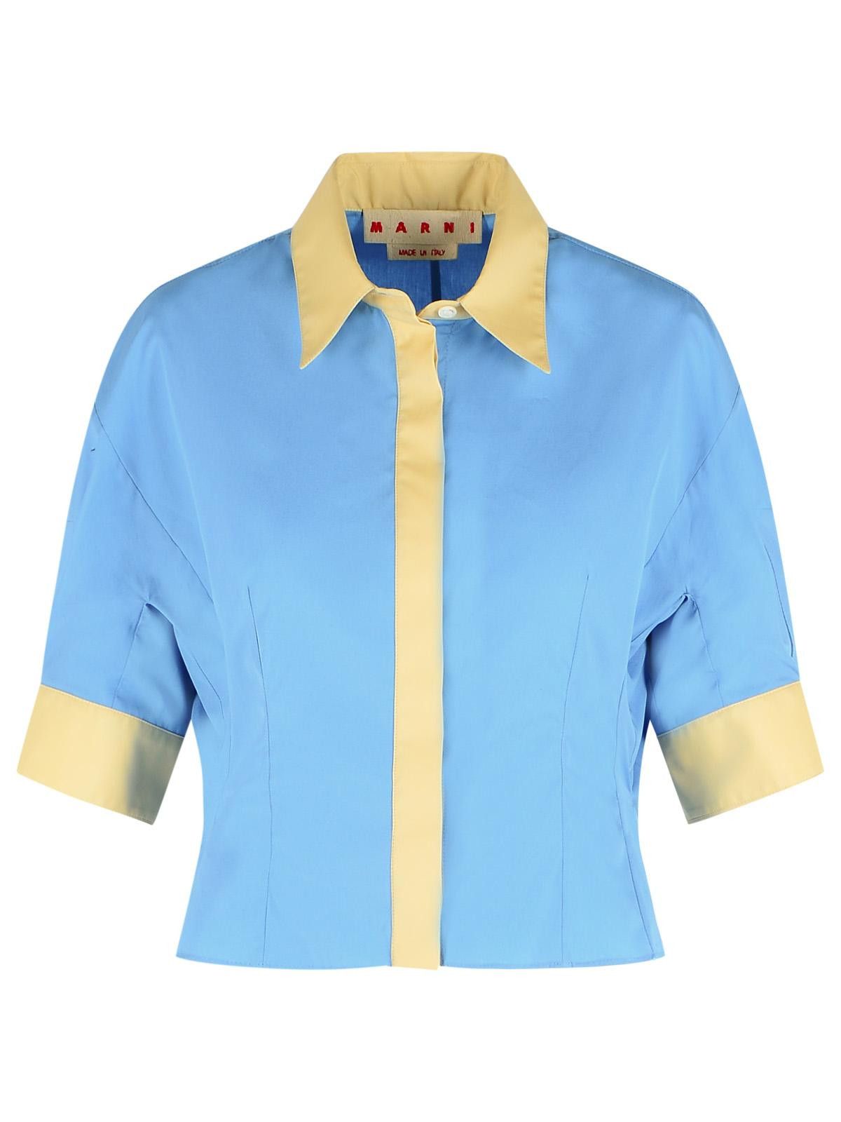 Marni MARNI Light Blue Cotton Shirt Size XS / US 0-2 / IT 36-38 - 1 Thumbnail