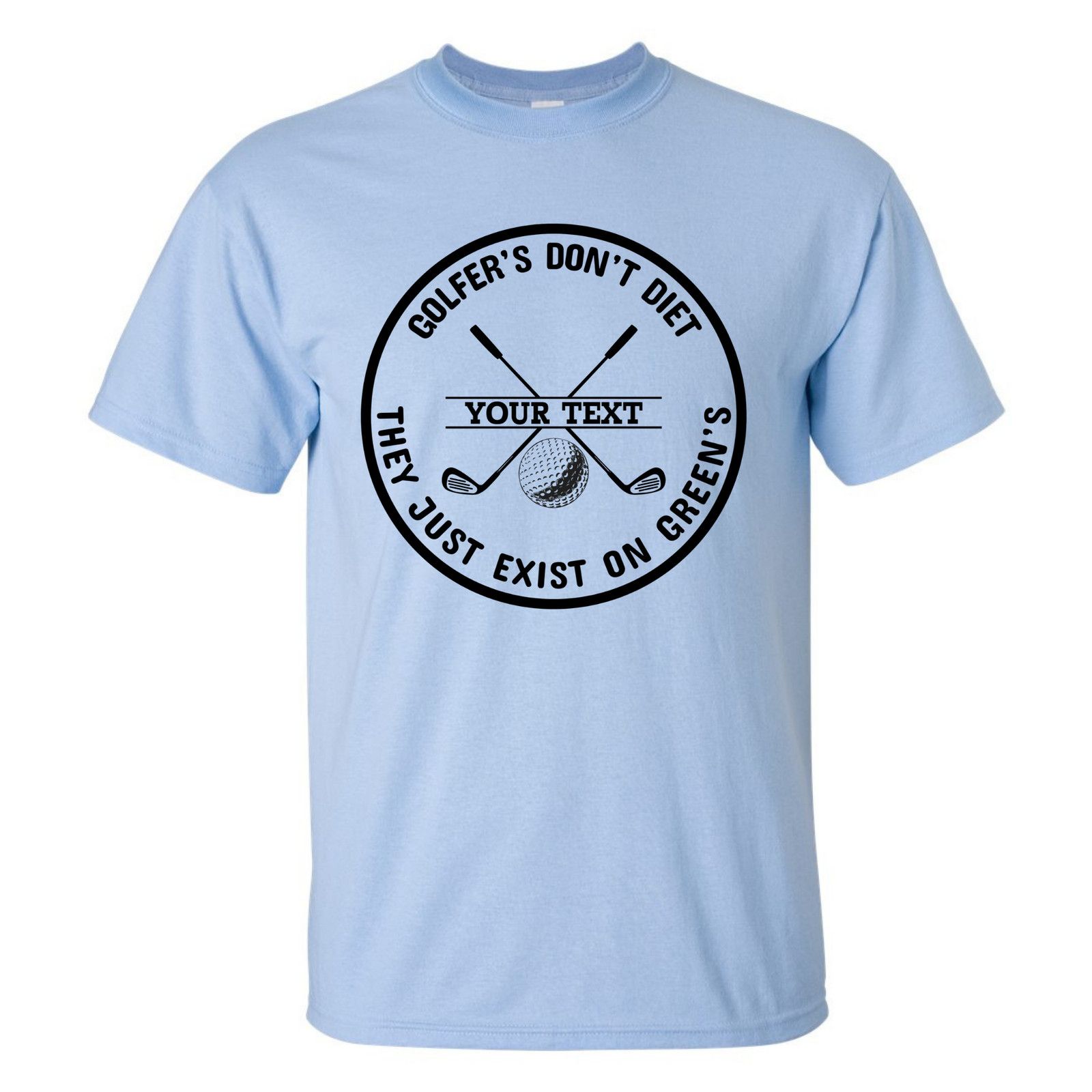 Gildan Golfers Don't Diet Personalized Name Golf Clubs Ball T-Shirt Size US XL / EU 56 / 4 - 10 Thumbnail
