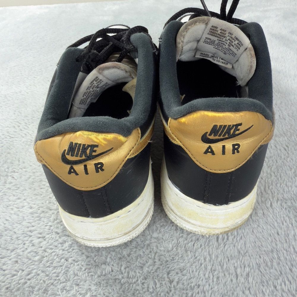 Nike Nike Air Force 1 Low Black White Metallic Gold Men’s Size 9 Size US 9.5 / EU 42-43 - 6 Thumbnail