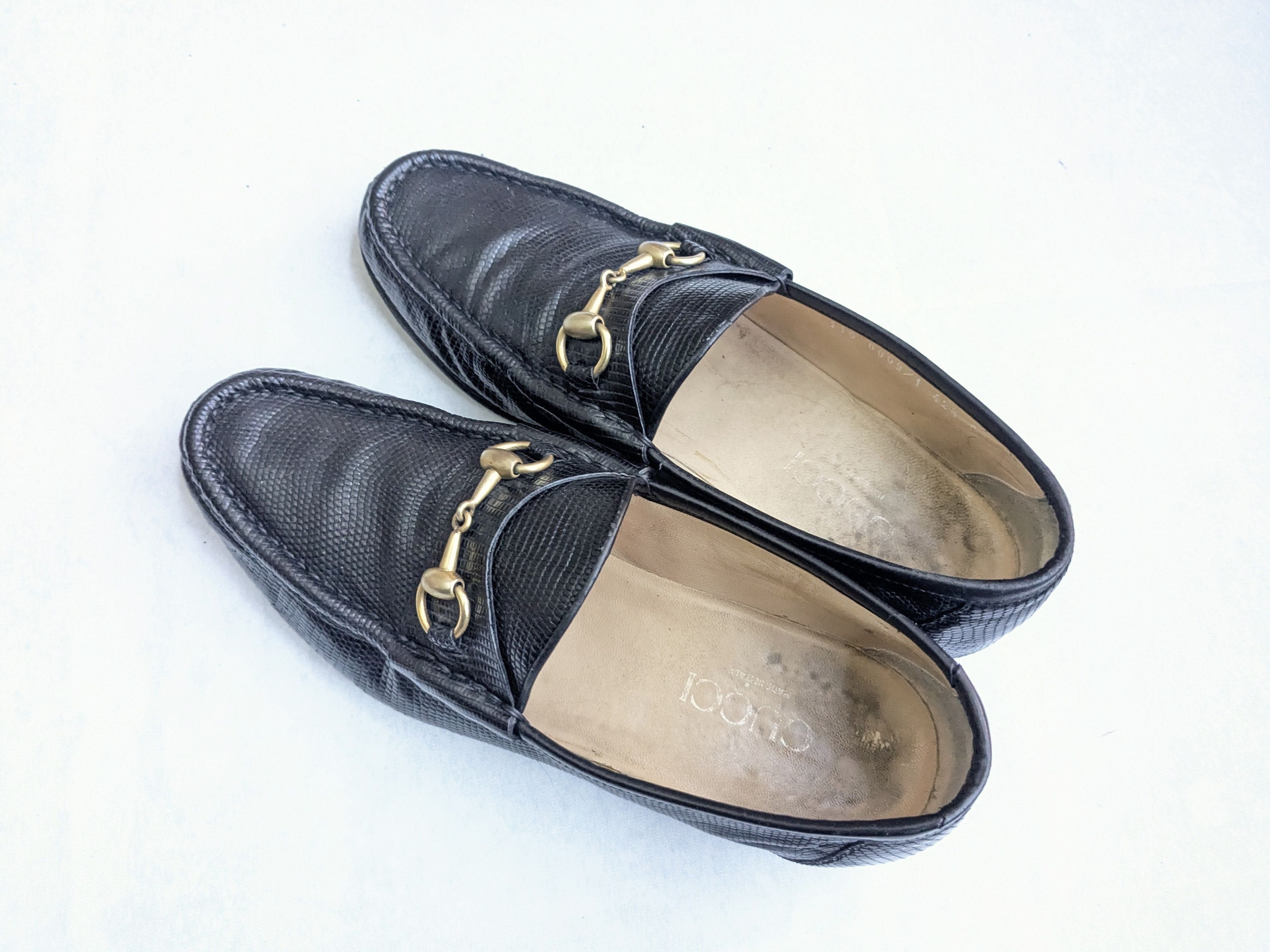Gucci Gucci Horsebit Loafers Black Lizard Leather 9 Size US 9 / EU 42 - 11 Thumbnail