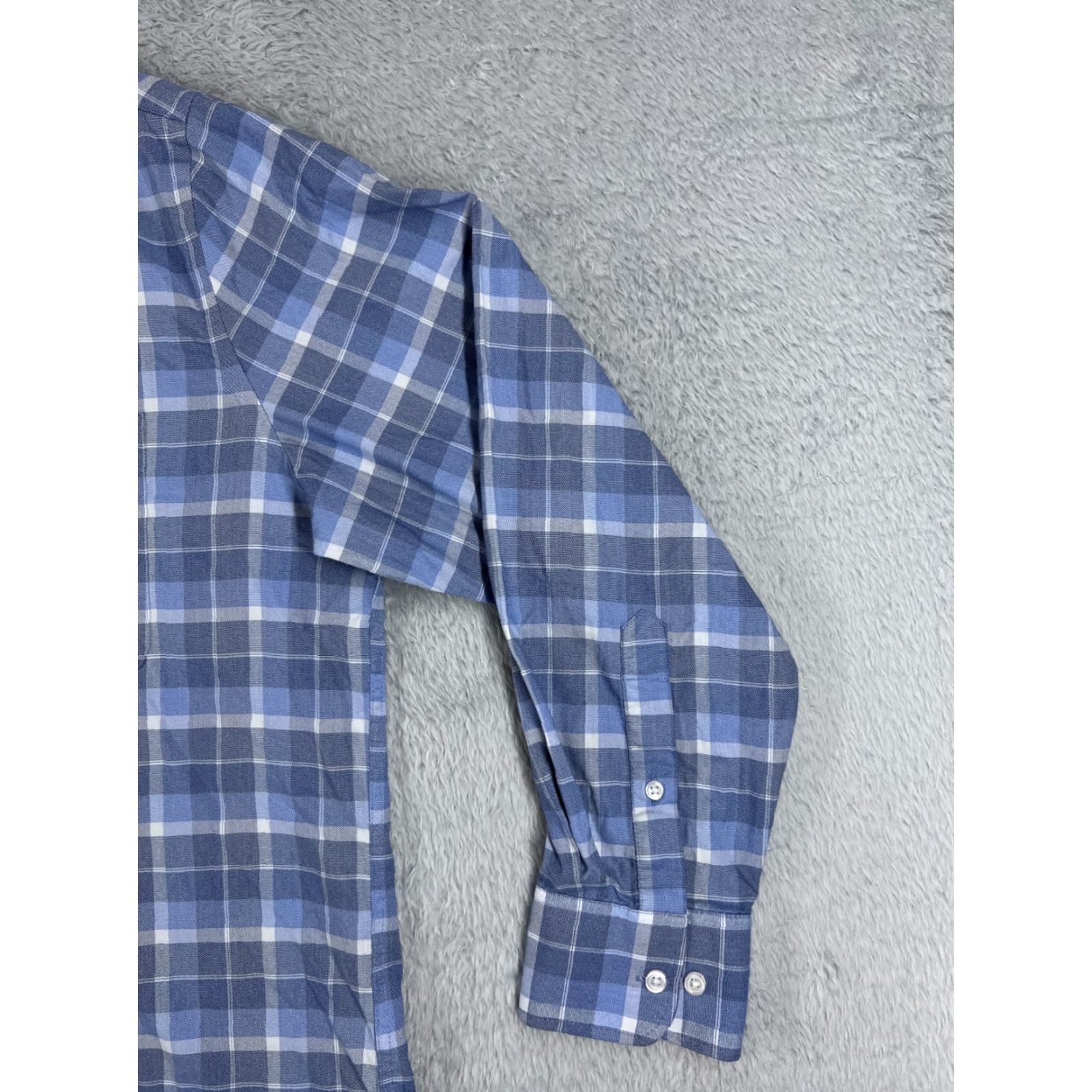 Tommy Hilfiger Tommy Hilfiger Shirt Adult Extra Large Blue Plaid Long Sleeve 17-17.5 34-35 Size US XL / EU 56 / 4 - 2 Thumbnail