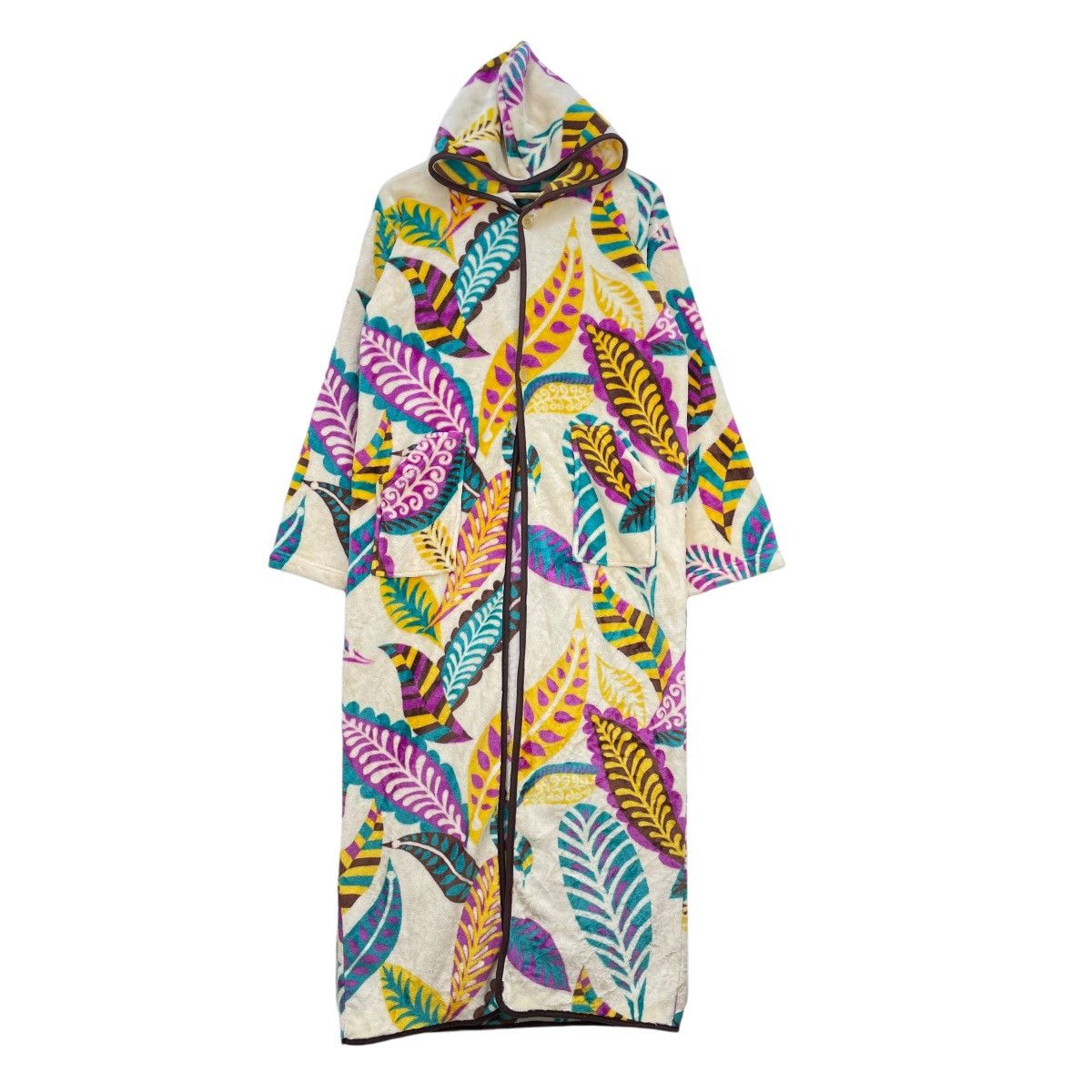 Japanese Brand × Native Amina Art Pull Print Floral Long Fleece Jacket Size L / US 10 / IT 46 - 1 Thumbnail