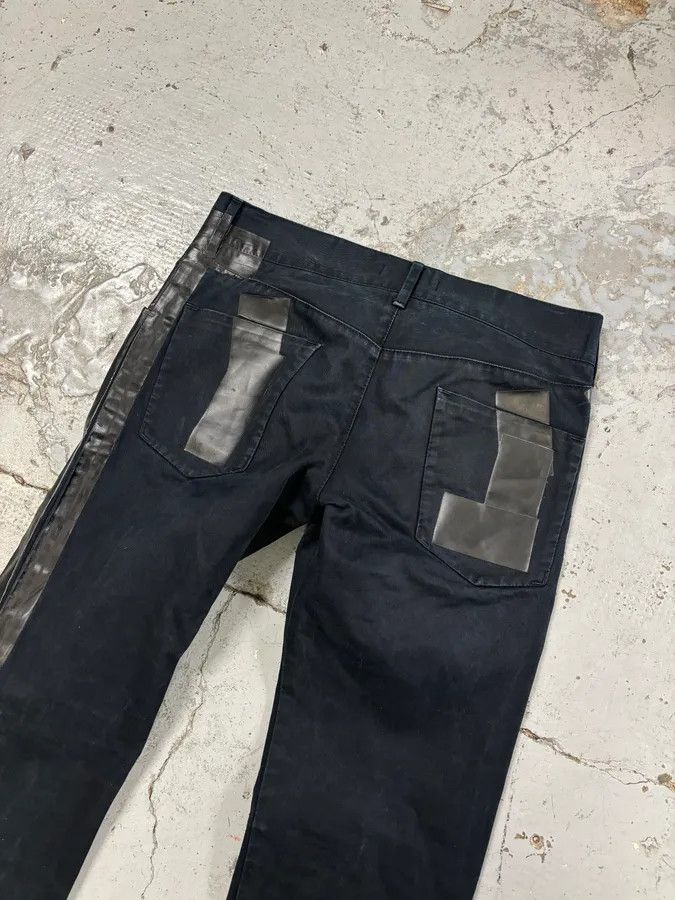 Dolce & Gabbana 2010s Dolce & Gabbana Black Glossy Leather Trim Slim Jeans Size US 32 / EU 48 - 7 Thumbnail