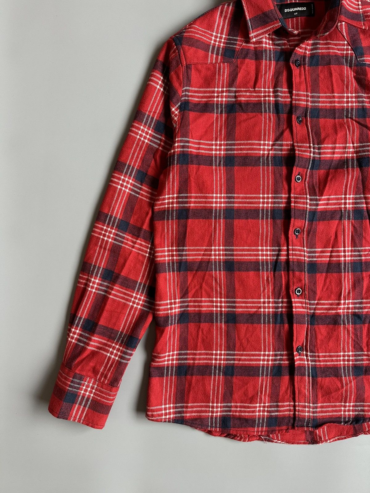 Dsquared2 Dsquared2 Button up Shirt Size 44 Flannel Plaid Long Sleeve Size US S / EU 44-46 / 1 - 4 Thumbnail