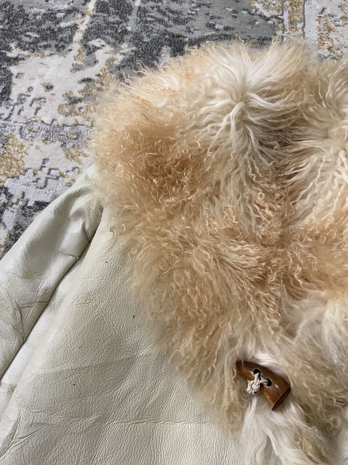 Leather VINTAGE JINES TIBETAN LAMB SHEARLING JACKET Size XS / US 0-2 / IT 36-38 - 7 Thumbnail