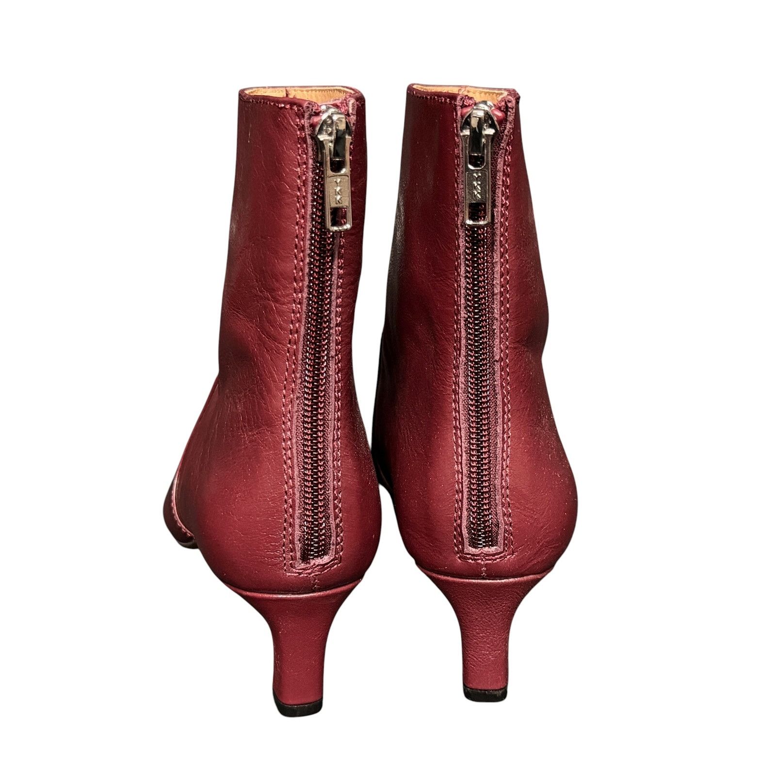Madewell Madewell The Dimes Women's Size 7 Deep Red Kitten Heel Boots Size US 7 / IT 37 - 4 Thumbnail