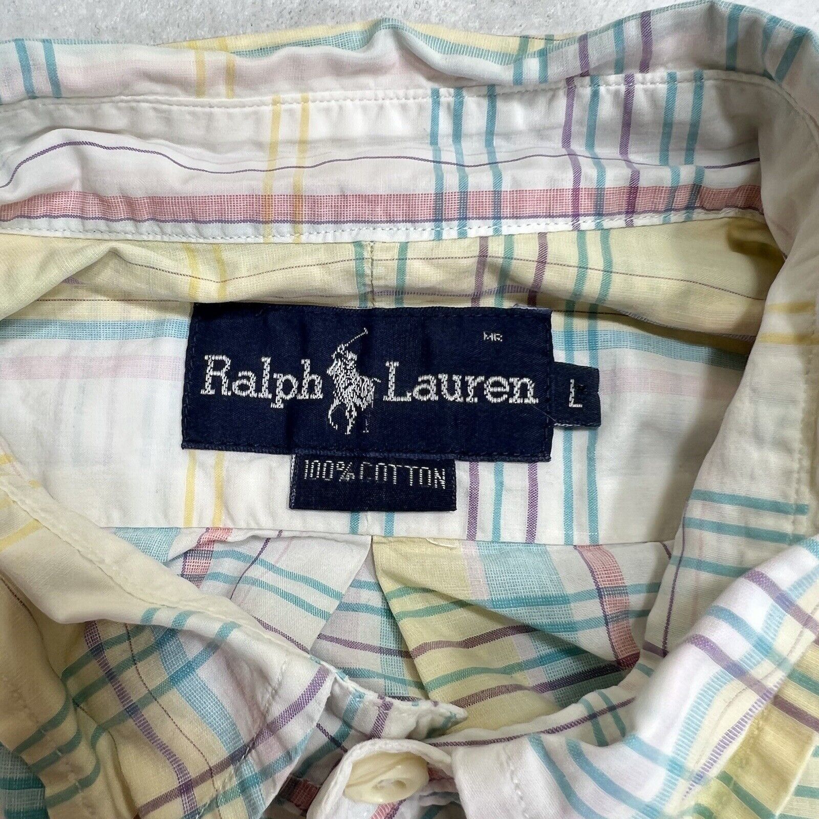 Ralph Lauren Ralph Lauren Large Pony Pastel Striped Button Down Shirt Size US L / EU 52-54 / 3 - 3 Thumbnail