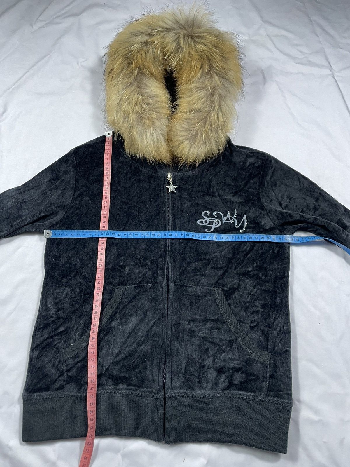 Japanese Brand FUR HOODIE ZIP VELVET spwy Ifsixwasnine style Size US XS / EU 42 / 0 - 7 Thumbnail