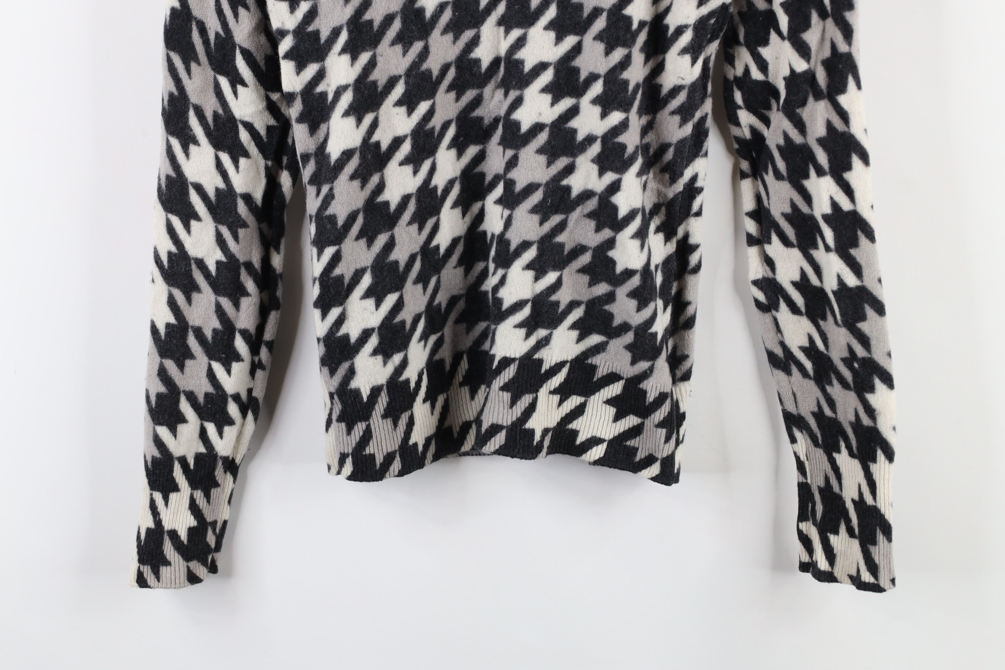 Equipment × Vintage Equipment Femme Distressed Houndstooth Cashmere Knit Sweater Size S / US 4 / IT 40 - 9 Thumbnail