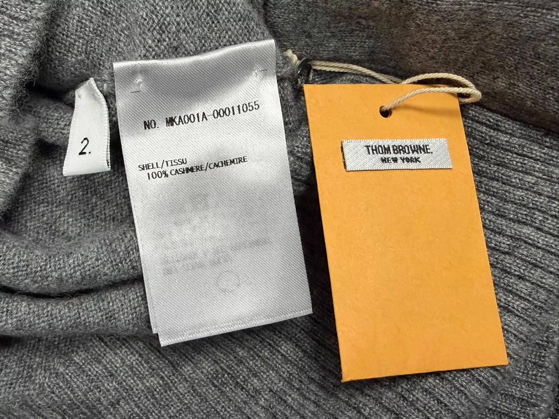 Thom Browne TB 4-Bar Cashmere Sweater Light Gray Size 2 Size US M / EU 48-50 / 2 - 5 Thumbnail