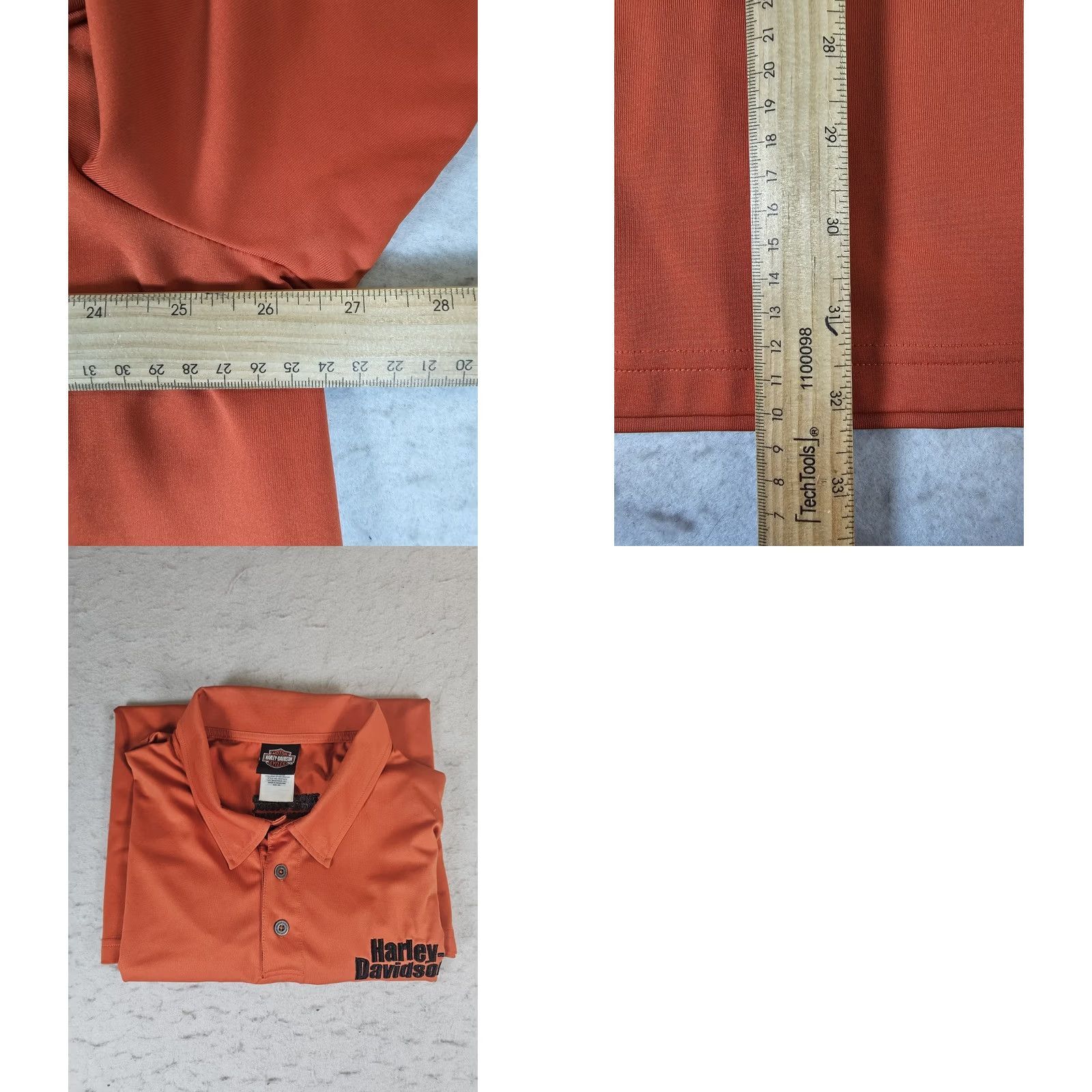 Harley Davidson Harley-Davidson Motorcycle Polo Shirt Orange Thunder Road Ontario HD Mens 3XL Sz 3XL Size US XXL / EU 58 / 5 - 9 Thumbnail