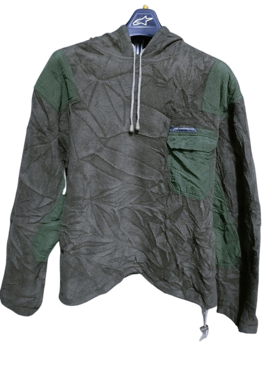 image of Levis Army Hoodie Fleece Jacket in Green, Men's (Size Large)