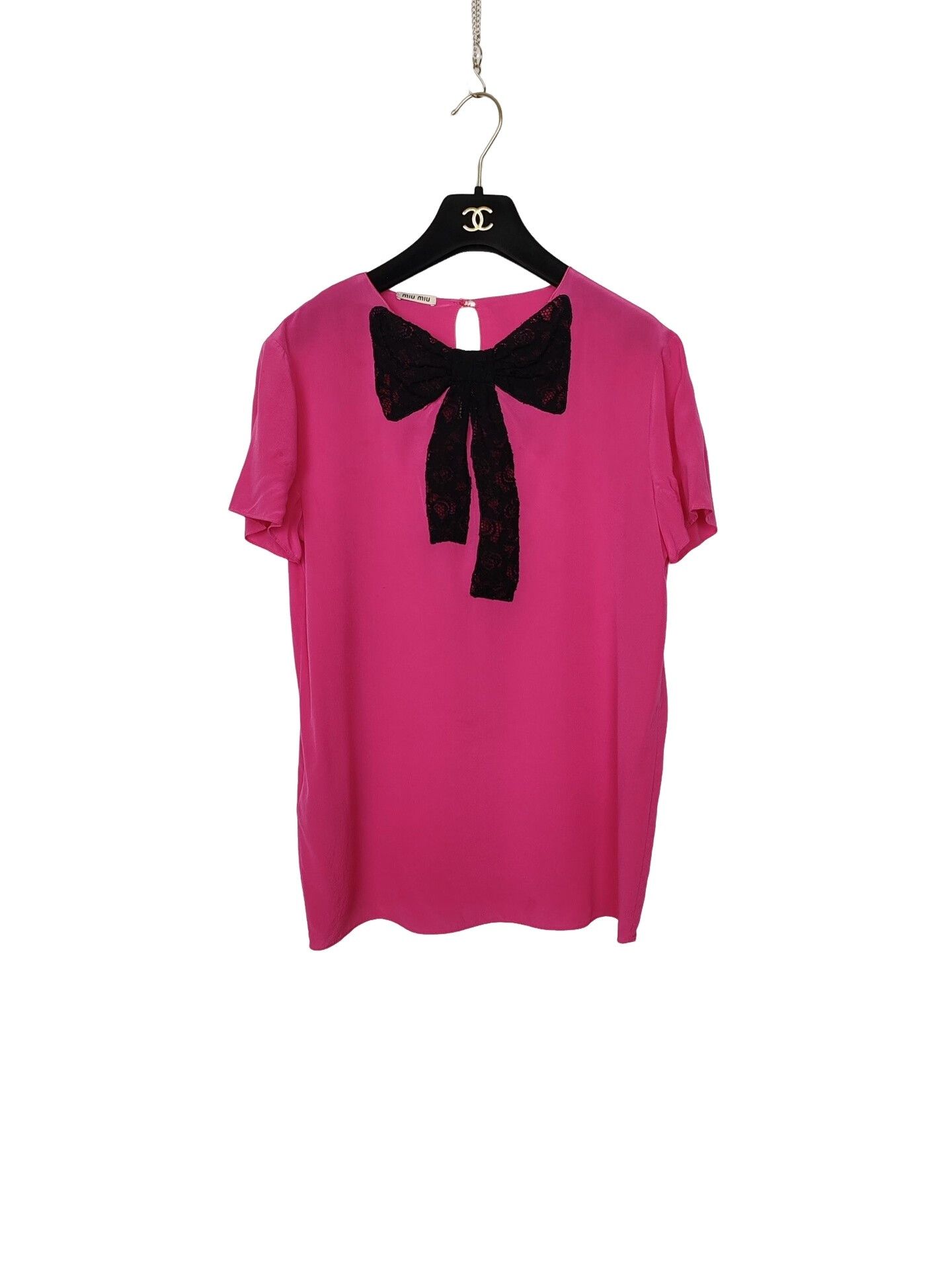 Miu Miu Miu Miu Silk Lace Bow Blouse Size 40 Size S / US 4 / IT 40 - 1 Thumbnail