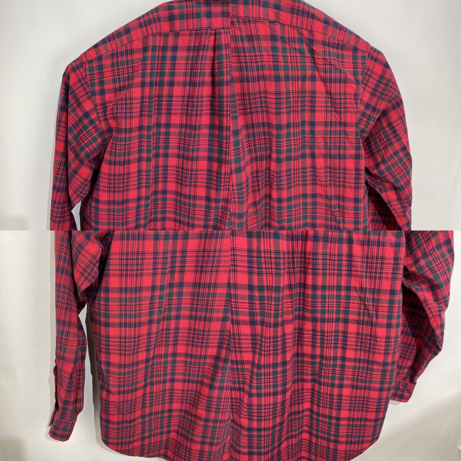 Ralph Lauren Ralph Lauren Button-Up Shirt Mens Large Red Blue Plaid Cotton Classic Fit Button-Front Casual, All Seasons, Logo, Button-Down, Long Sleeve Size US L / EU 52-54 / 3 - 9 Thumbnail