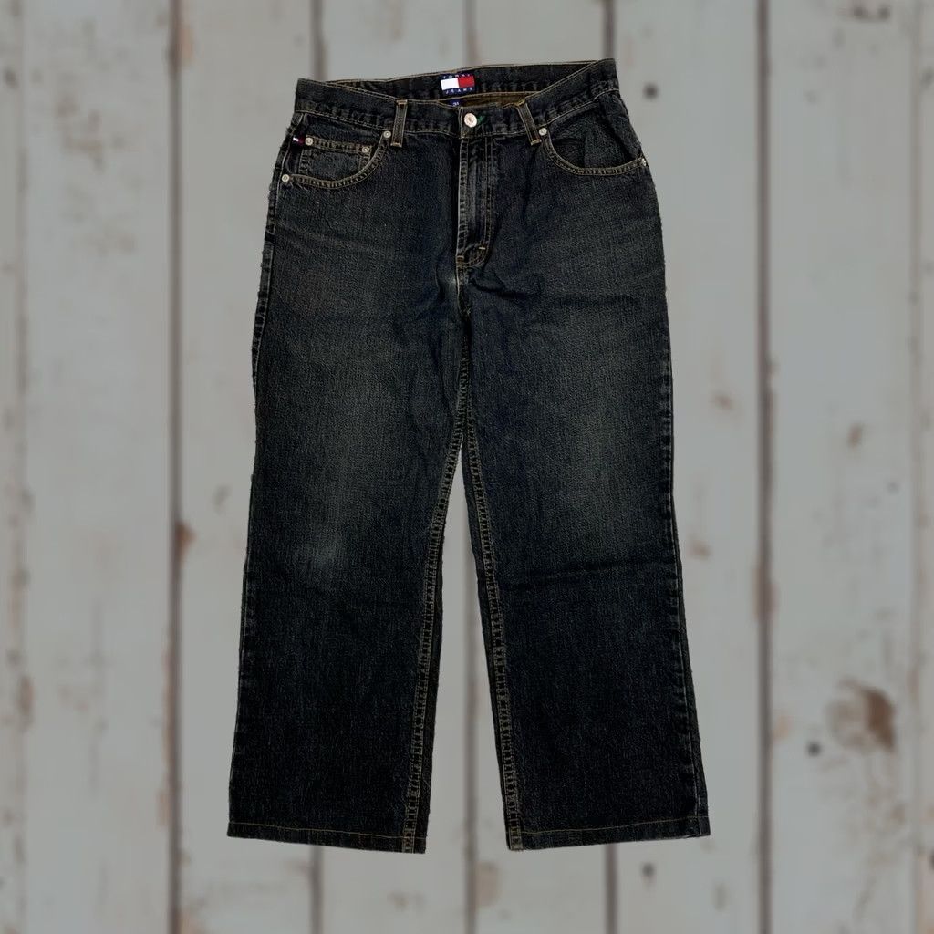 Tommy Hilfiger VINTAGE Tommy Hilfiger Jeans Men's Black 29x24.5 Western Size US 29 - 1 Thumbnail