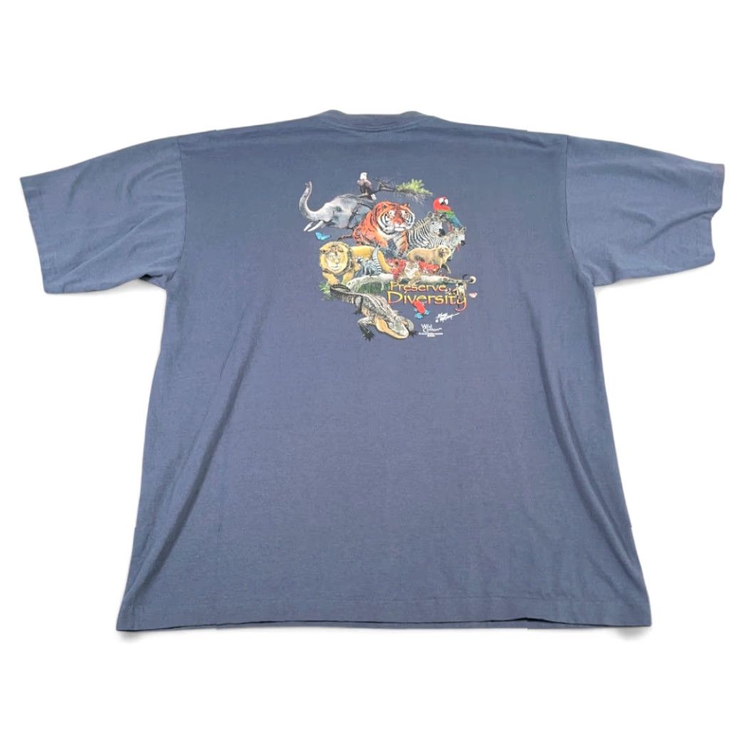 Vintage VINTAGE Bear Cub Shirt Adult EXTRA LARGE Blue Nature Diversity Art USA Made Y2K Size US XL / EU 56 / 4 - 4 Thumbnail