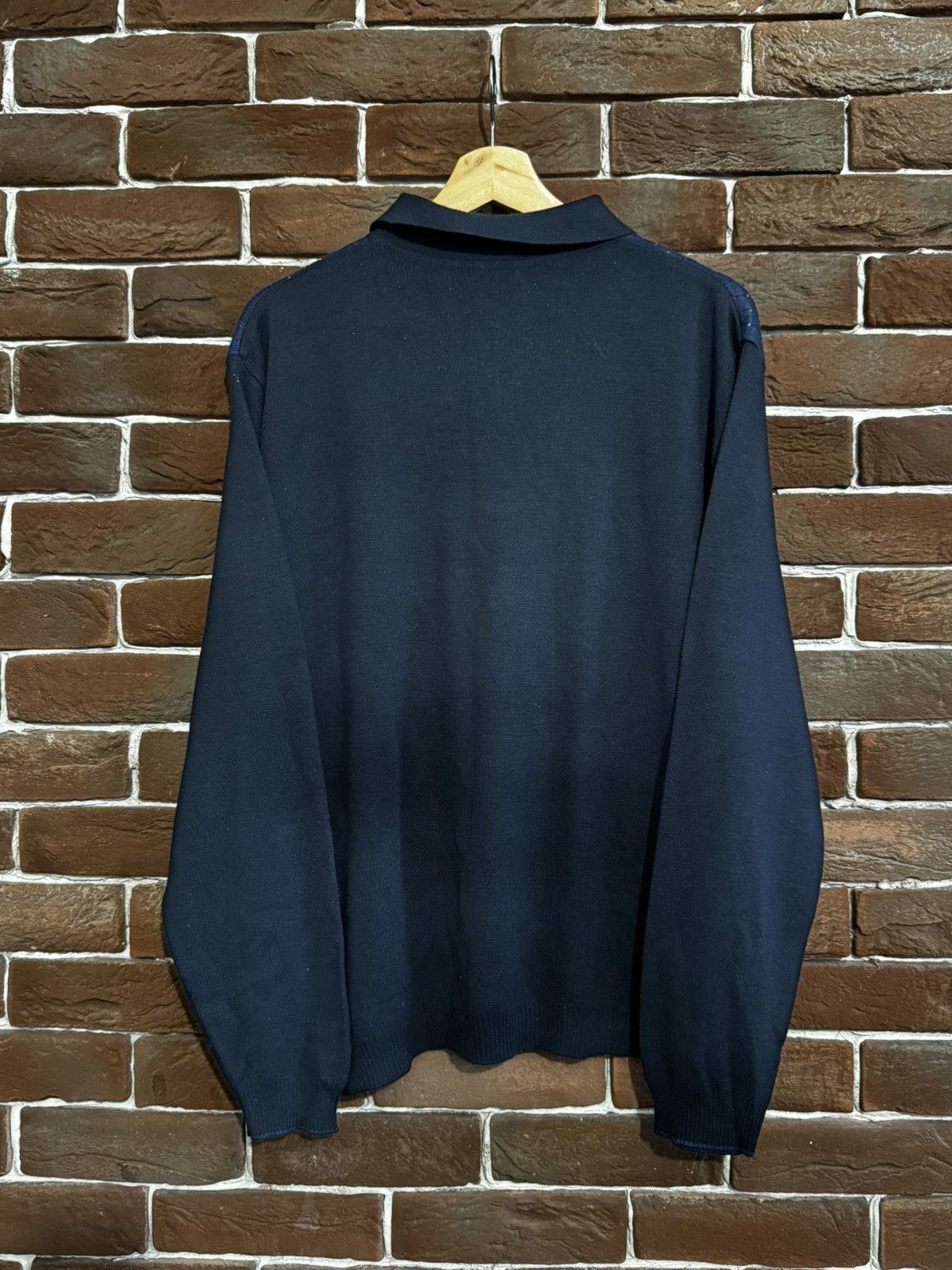 Versace Vintage 90s Versace Jeans Couture Knitted Polo Sweatshirt Size US L / EU 52-54 / 3 - 2 Thumbnail