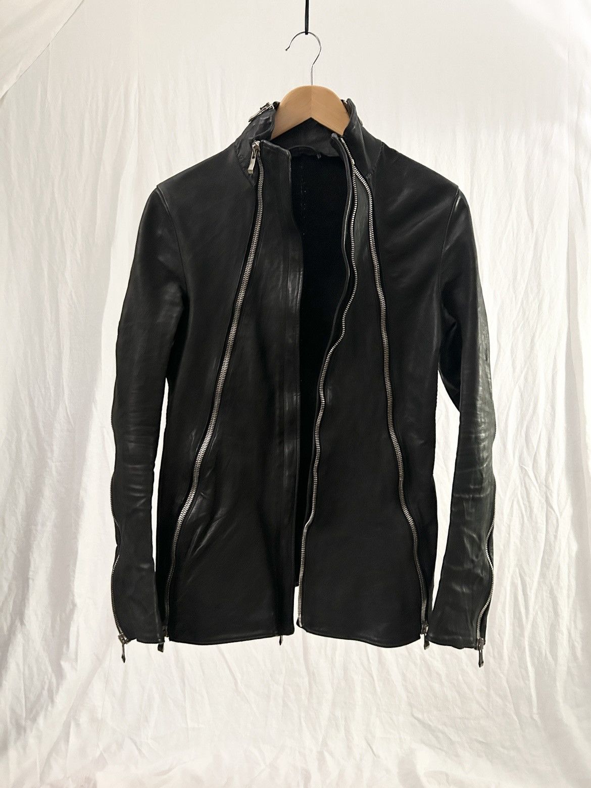Incarnation Incarnation Zipper Sleeve Leather Jacket Size US S / EU 44-46 / 1 - 1 Thumbnail