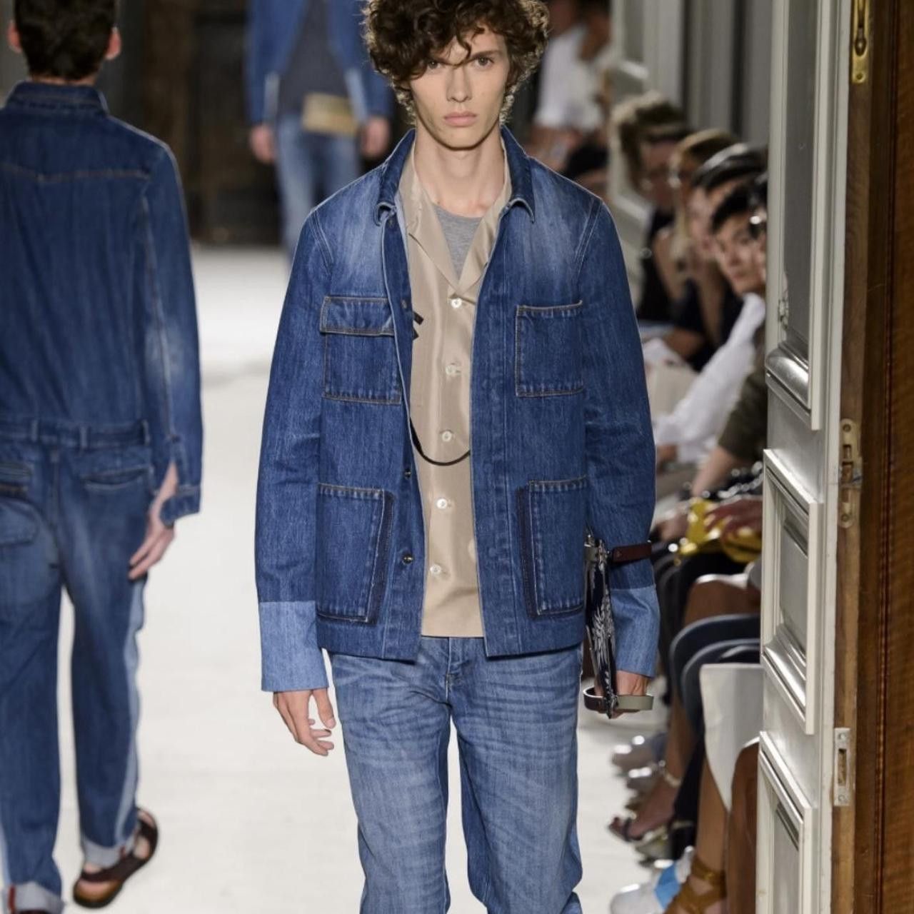Valentino Valentino denim fused work/chore jacket Size US S / EU 44-46 / 1 - 1 Thumbnail