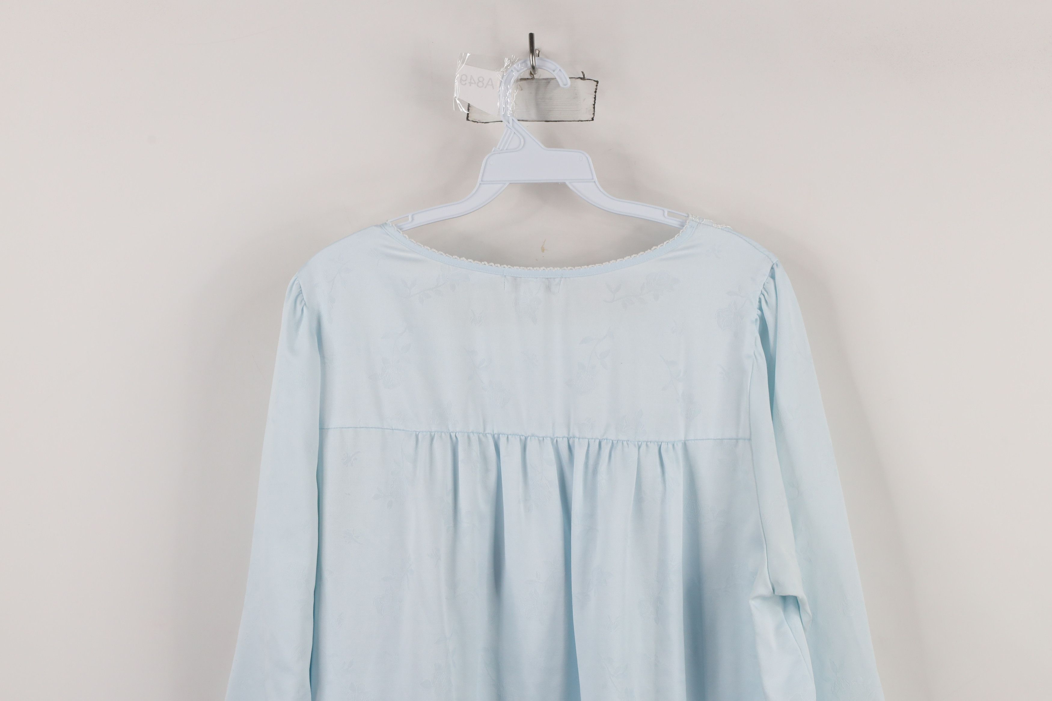 Vintage Vintage 90s Miss Elaine Lace Long Sleeve Sleep Night Gown Size M / US 6-8 / IT 42-44 - 12 Thumbnail