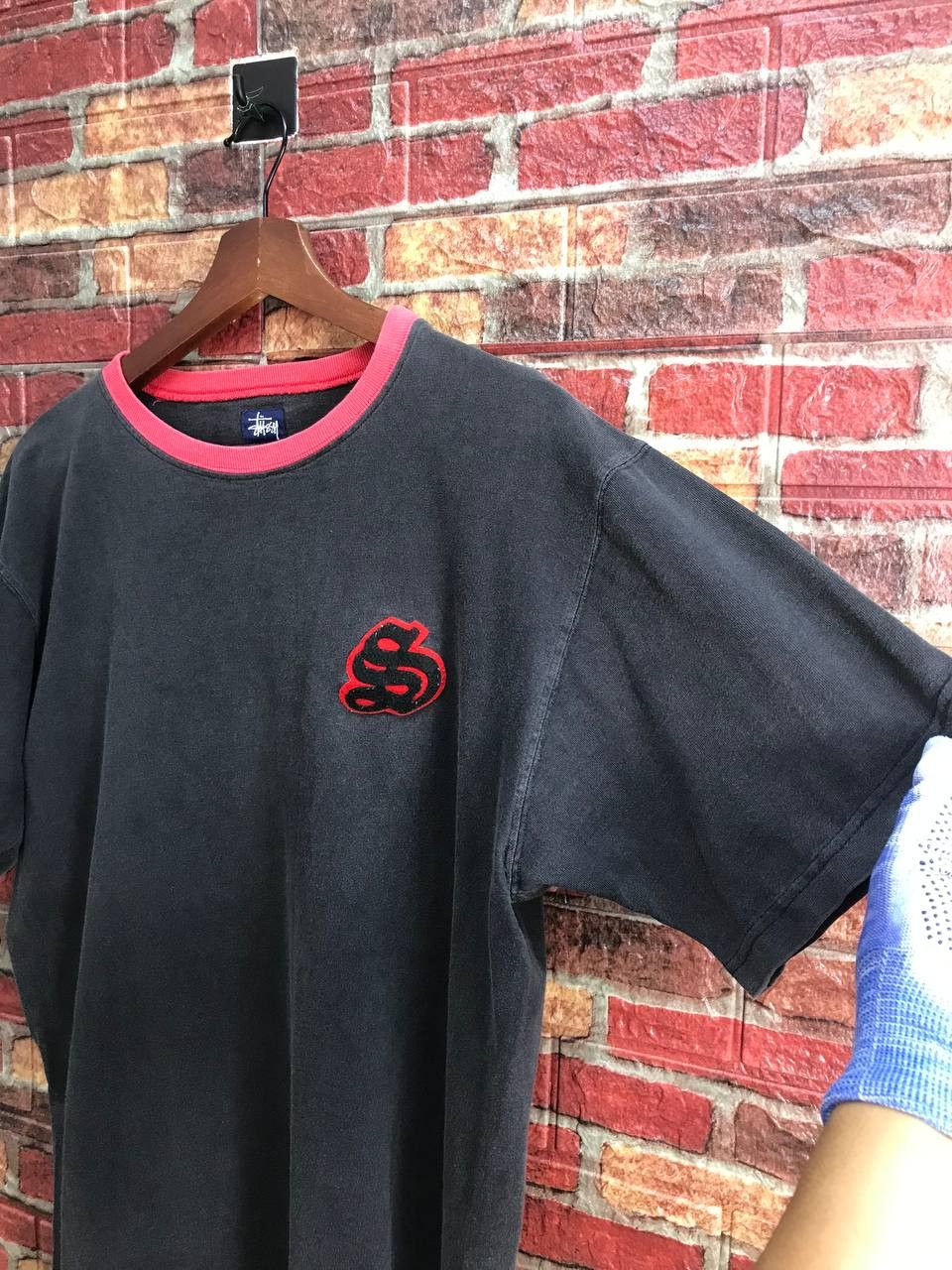 Stussy × Vintage RARE VINTAGE 90S STUSSY (S)SUPERMAN LOGO FADED BLACK REDNECK Size US M / EU 48-50 / 2 - 6 Thumbnail