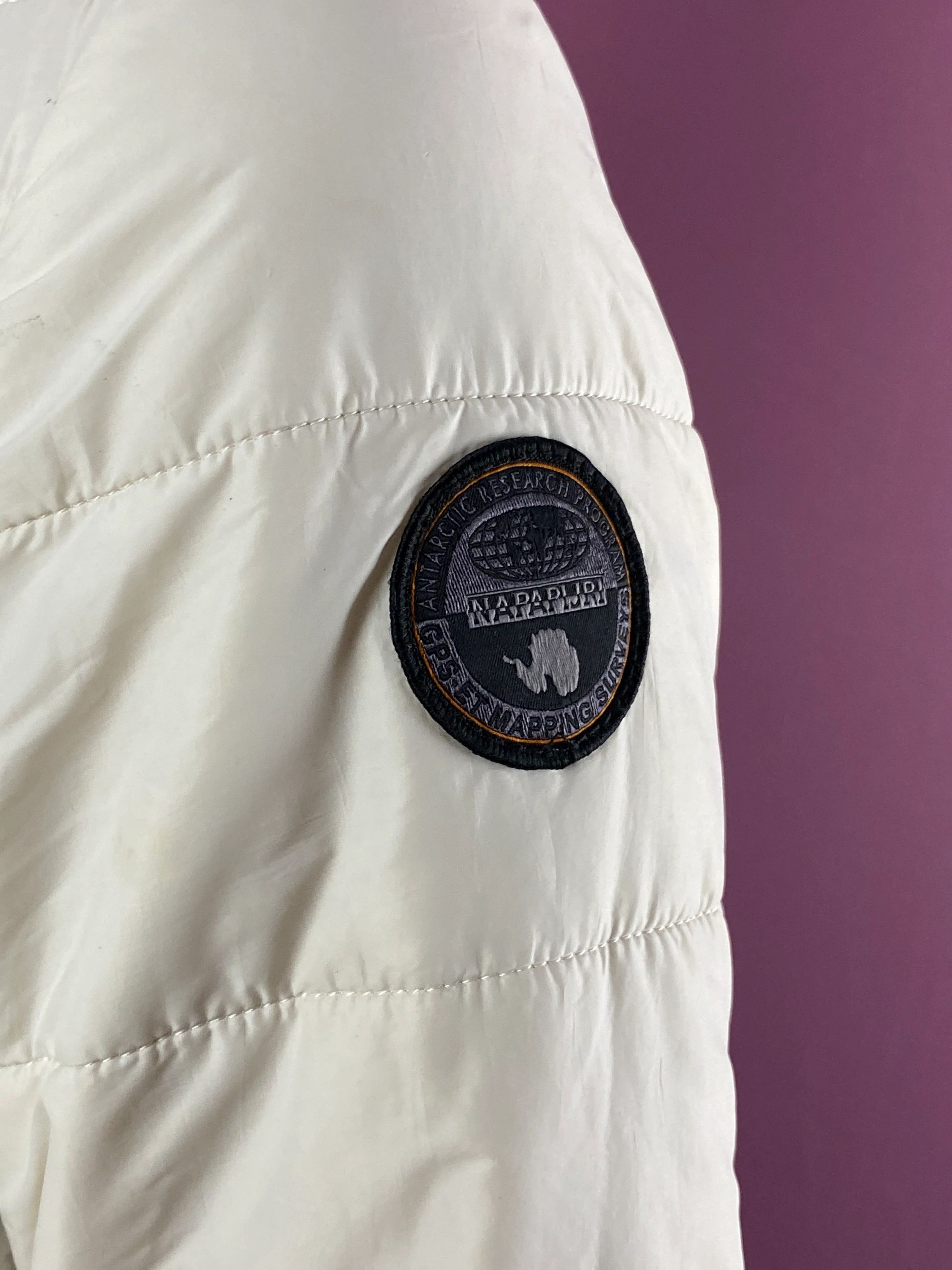 Napapijri 90s Fred Perry Vintage Women's Faux Fur Hooded Jacket - M Size M / US 6-8 / IT 42-44 - 5 Thumbnail
