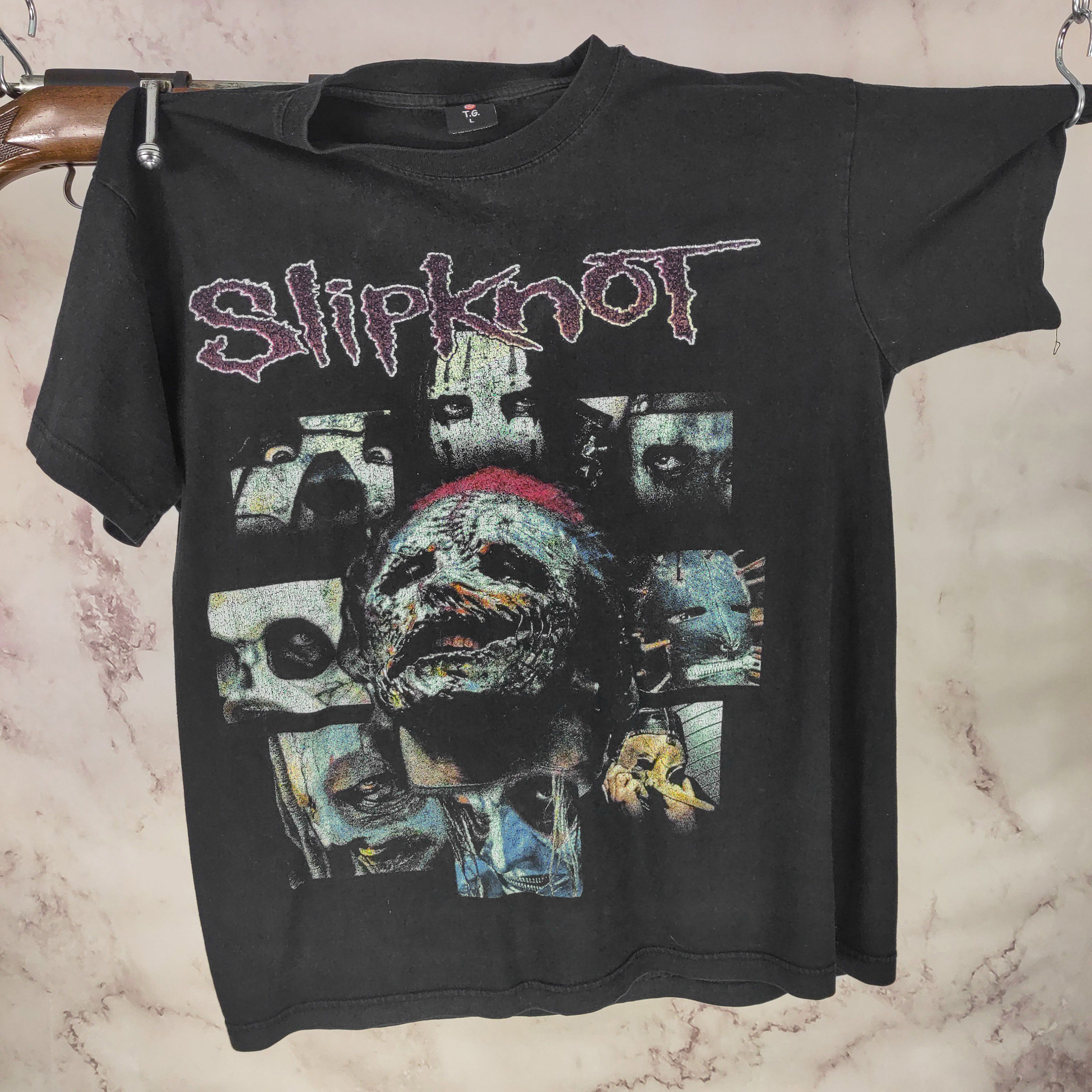 Band Tees × Slipknot 00's Slipknot t-shirt "Faces and glitter" Size US XL / EU 56 / 4 - 1 Thumbnail