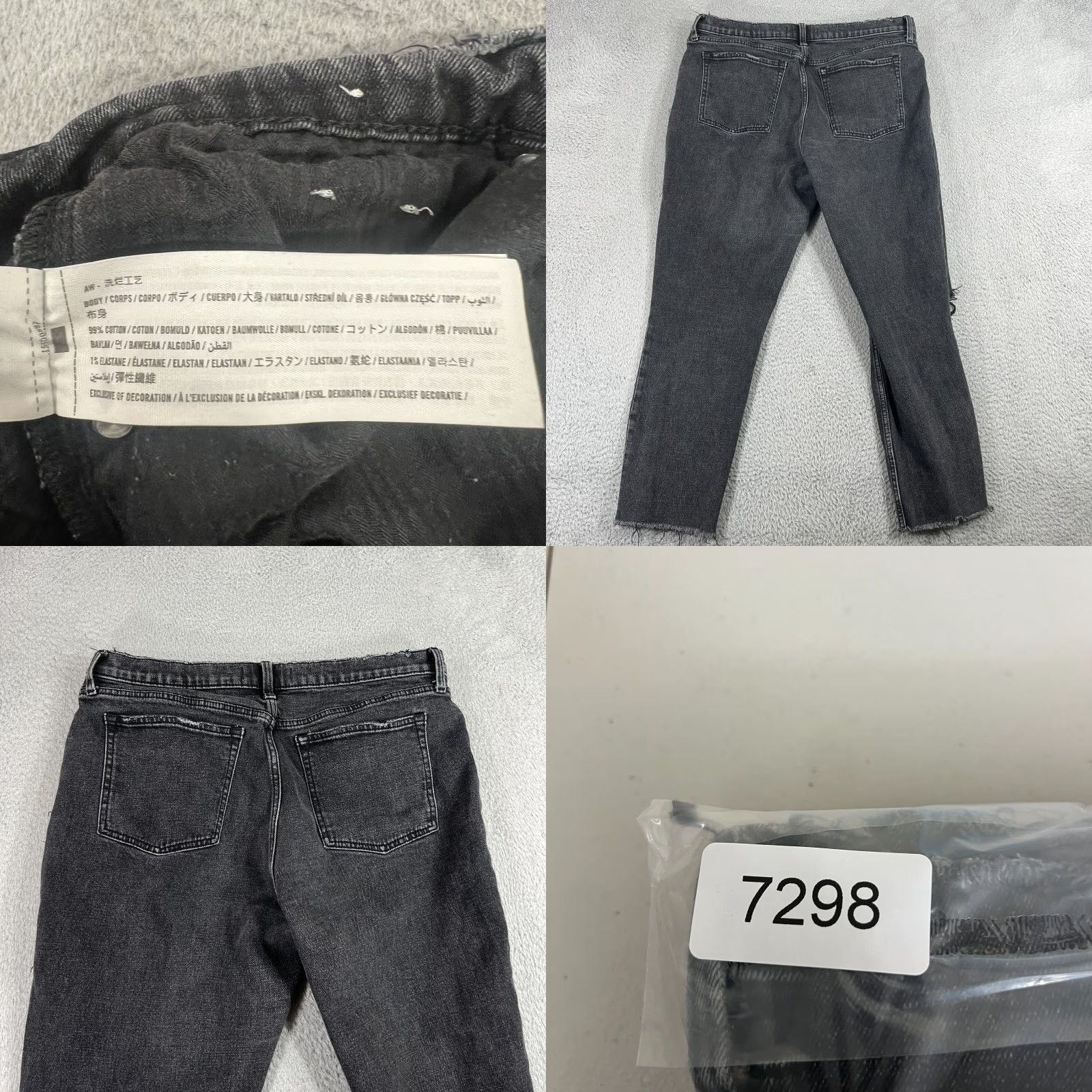 Abercrombie & Fitch VINTAGE Abercrombie & Fitch Skinny Jeans Women Size 14 Black High-Rise Denim Stretch Size 36" / US 14 / IT 50 - 8 Thumbnail