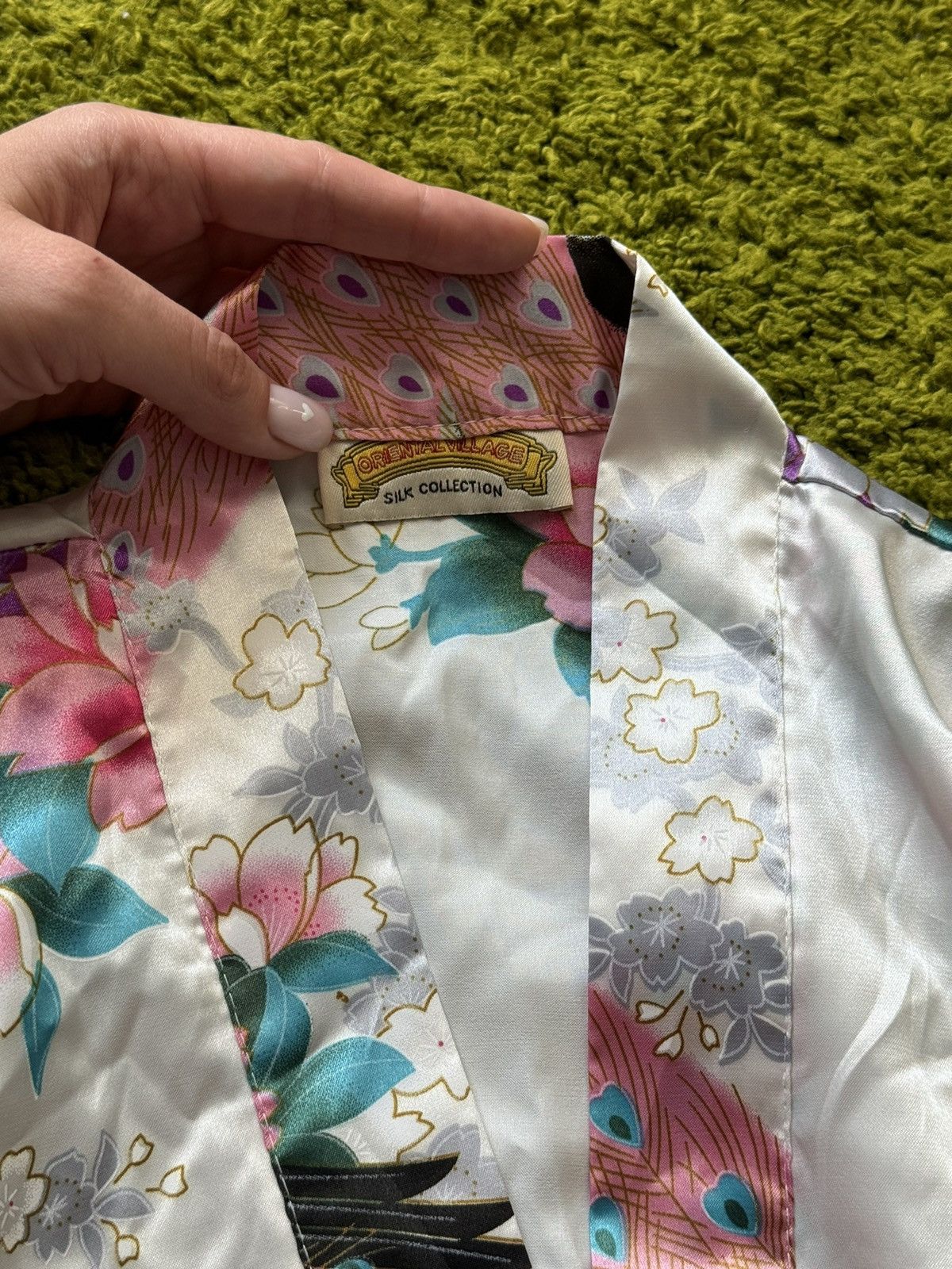 Japanese Brand × Vintage 🇯🇵 Japanese style 100% silk kimono dress Oriental village Size M / US 6-8 / IT 42-44 - 3 Thumbnail