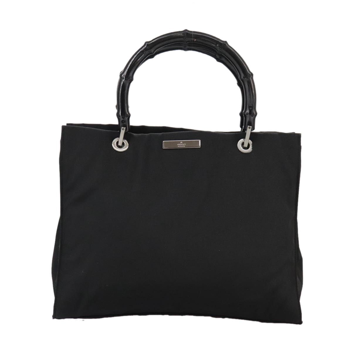Gucci GUCCI Bamboo Handbag Nylon Black 002 002 Size ONE SIZE - 2 Thumbnail