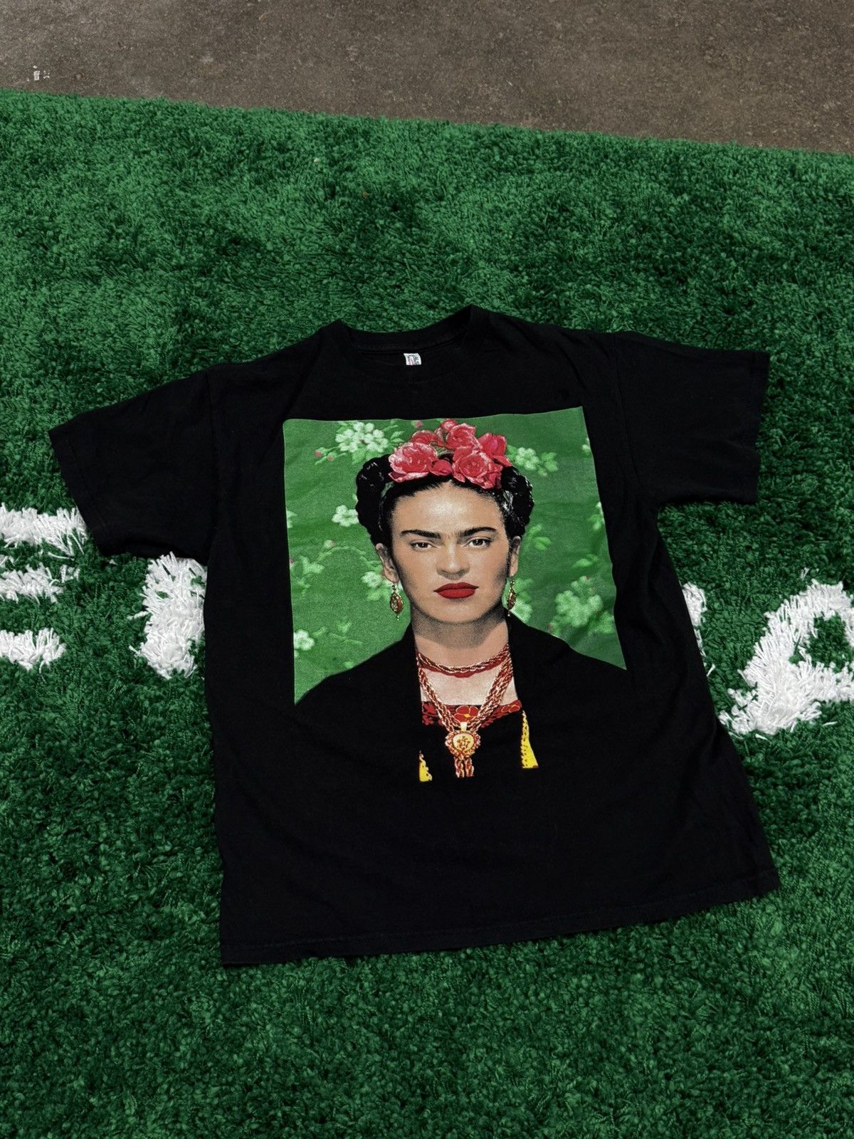 Alstyle × Vintage Frida Kahlo Alstyle 1301 Art Portrait Tee Black Medium Size US M / EU 48-50 / 2 - 1 Thumbnail