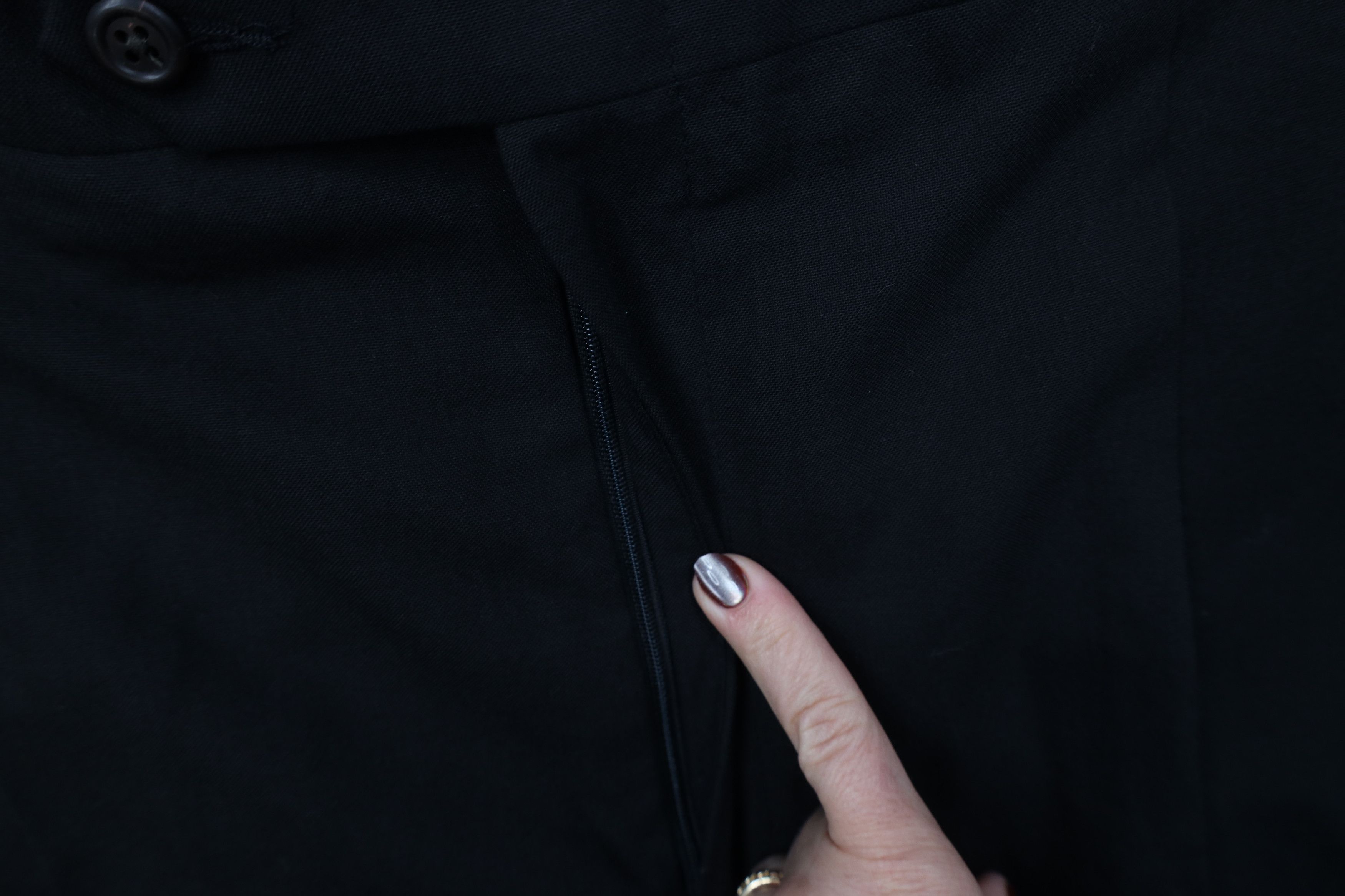 Lands' End Vintage 90s Lands End Wide Leg Chino Pants Trousers Black Size US 38 / EU 54 - 6 Thumbnail