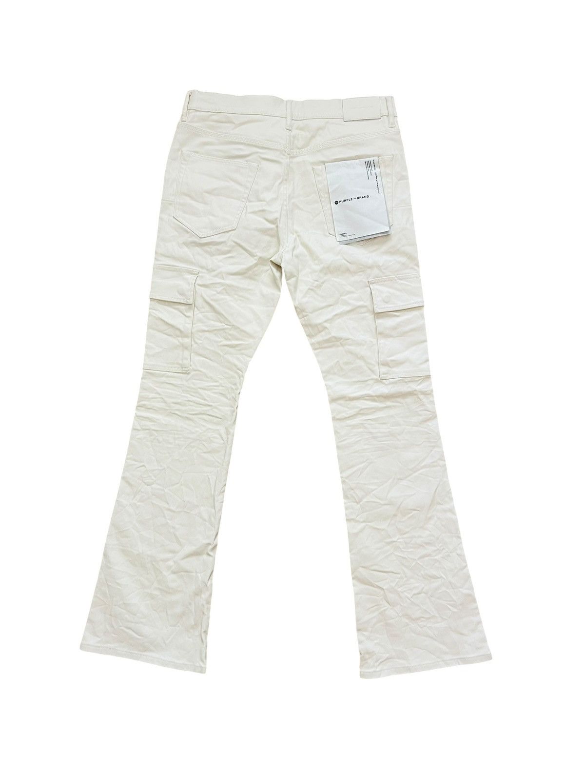 Purple Brand Purple Brand Jeans Men Patent Cargo Bootcut White Size 33/32 Size US 33 - 4 Thumbnail