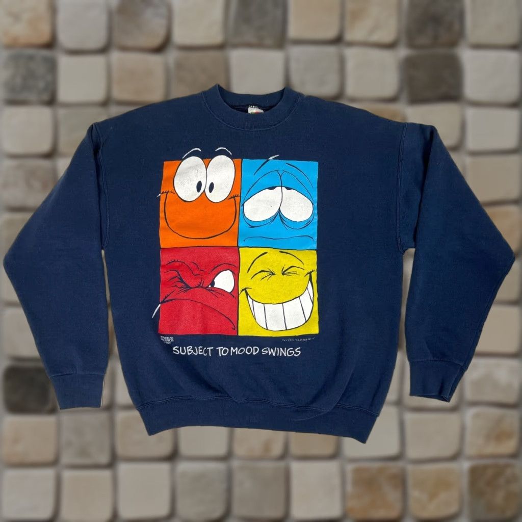 Fruit Of The Loom Men's Vintage 1996 Crewneck Sweatshirt XL Navy Blue Fruit of the Loom 50/50 1996 Graphic Print 90s Gene rics Mens Size US XL / EU 56 / 4 - 1 Thumbnail