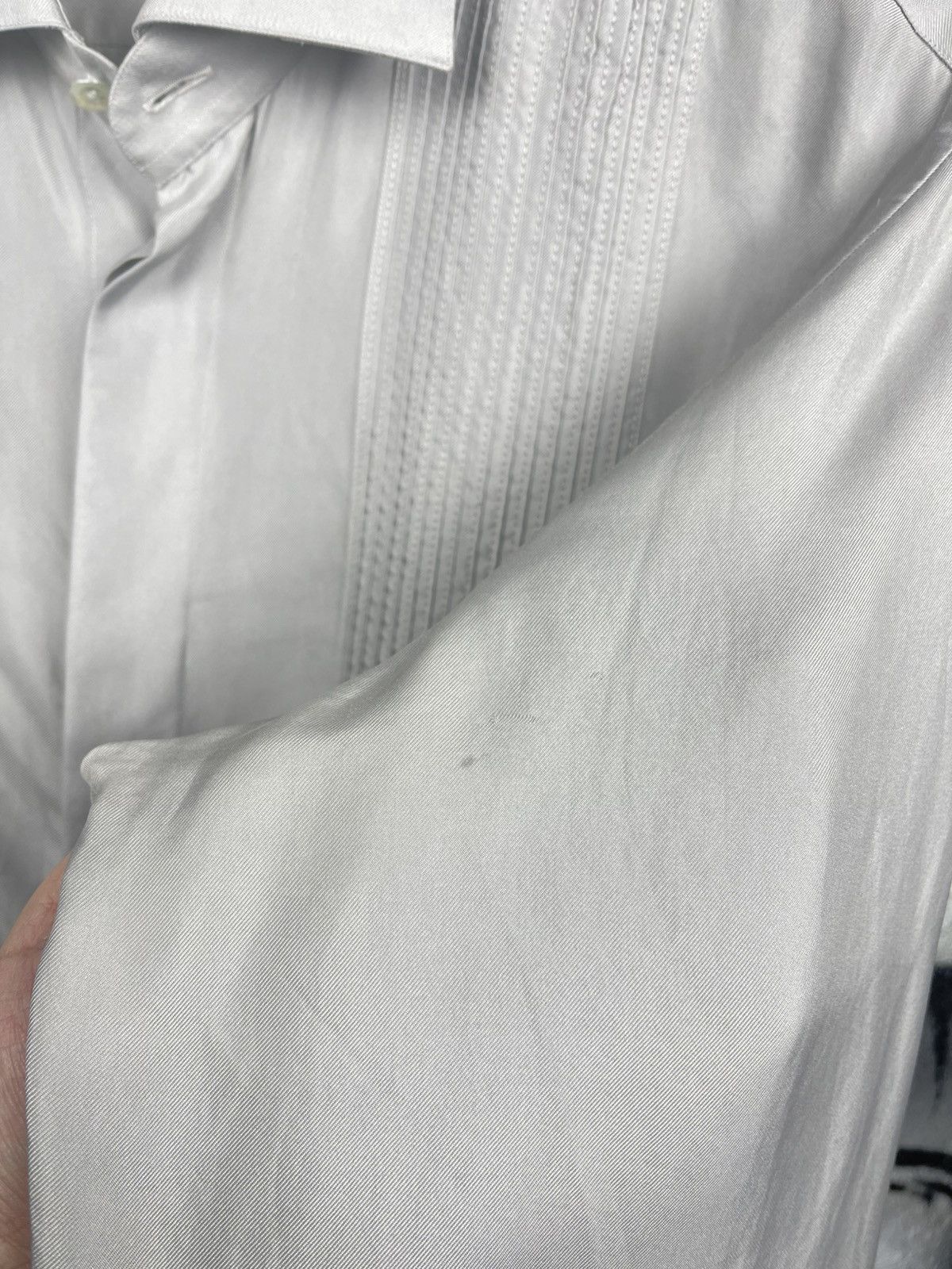 Corneliani Corneliani Silk Ribbed Classic Gray Shirt Men’s Size 16/41 Size US L / EU 52-54 / 3 - 8 Thumbnail