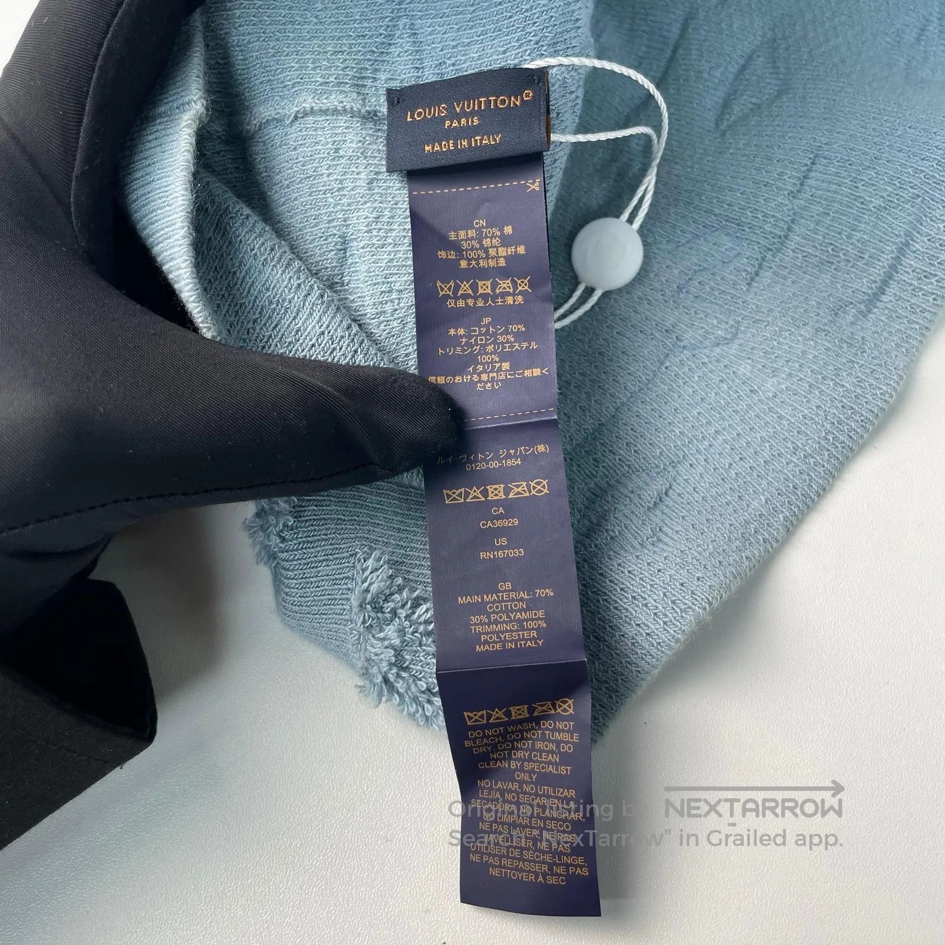 Louis Vuitton Louis Vuitton Blue Embossed Monogram Towel Cloth Fisherman Size ONE SIZE - 6 Thumbnail