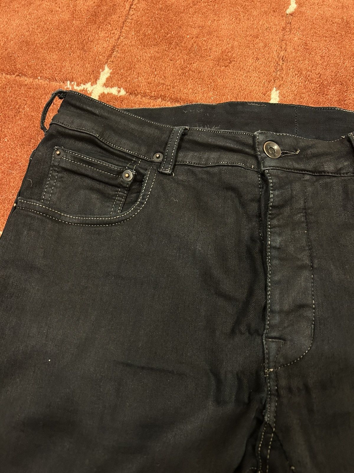Rick Owens Drkshdw Rick Owens Detroit Cut Wax Denim Size US 32 / EU 48 - 6 Thumbnail
