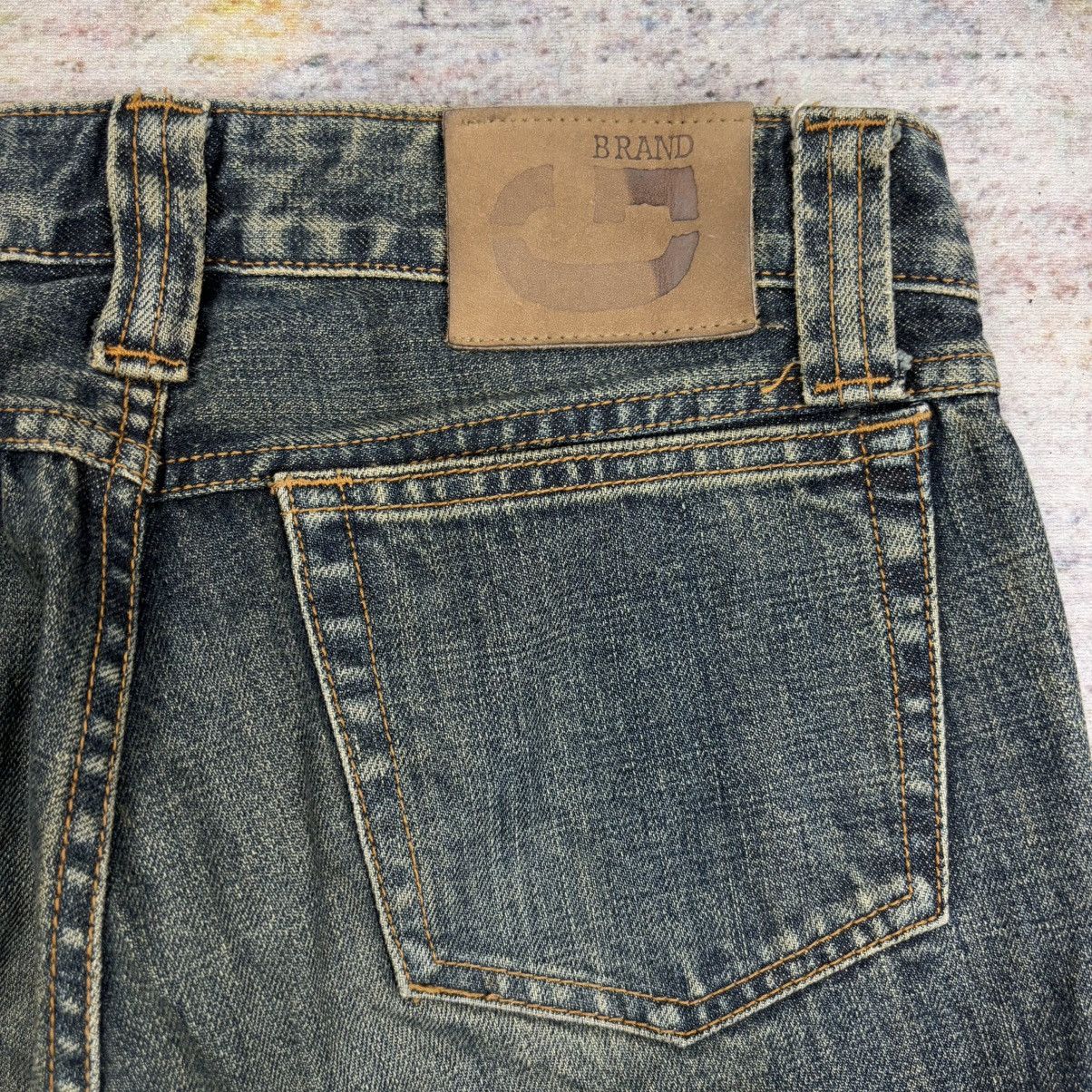 Tornado Mart Vintage 90s Guess fleur knee lace up flared jeans Size US 27 - 8 Thumbnail