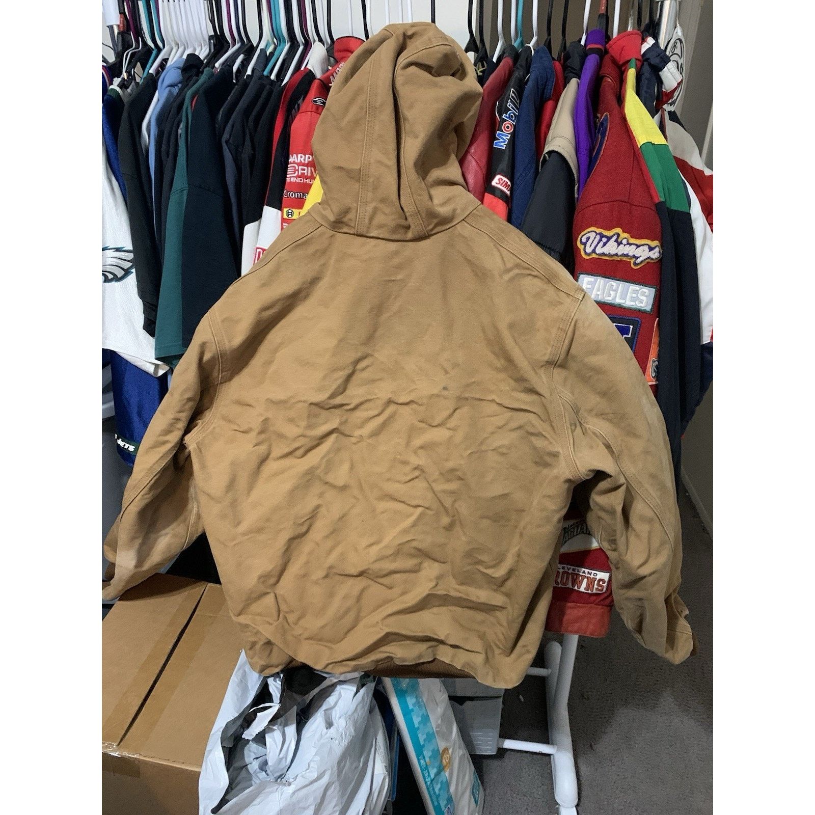 Carhartt Size L- VTG Carhartt Thermal Lined Jacket Loose Fit Brown Size US L / EU 52-54 / 3 - 2 Thumbnail